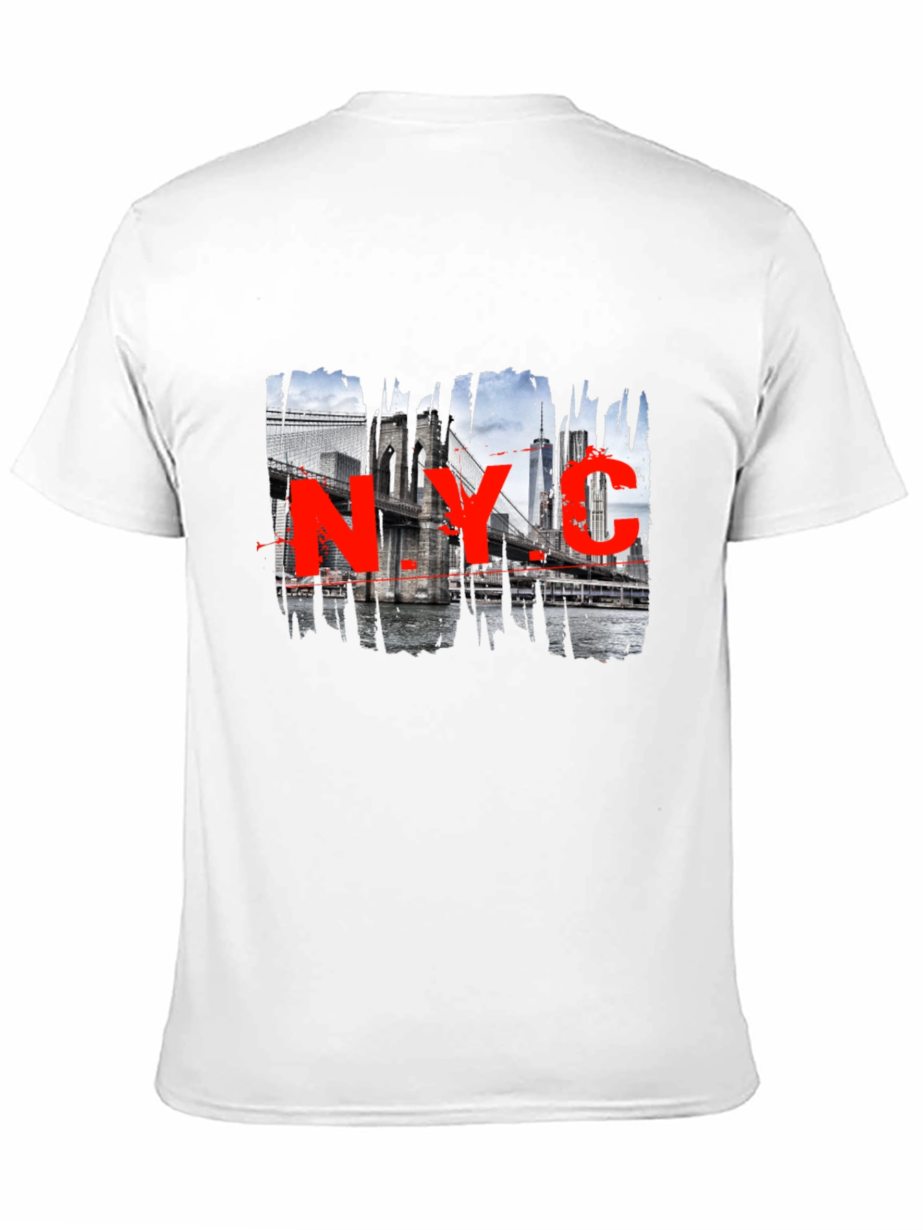 NYC Brooklyn Bridge Graphic Black T-Shirt