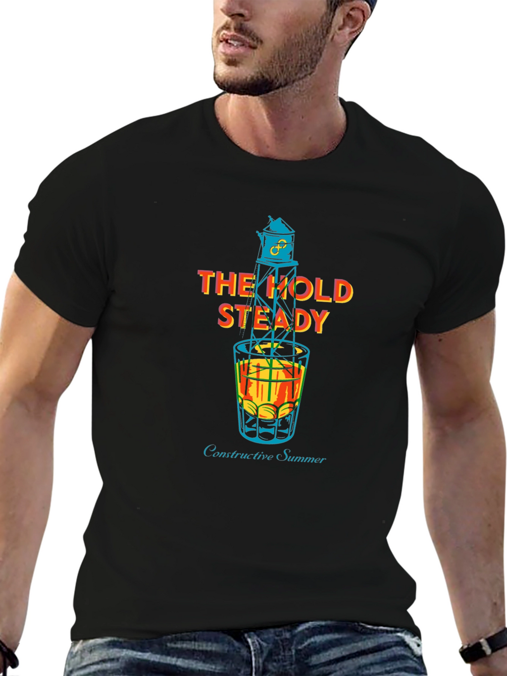 The Hold Steady Constructive Summer Black T-Shirt