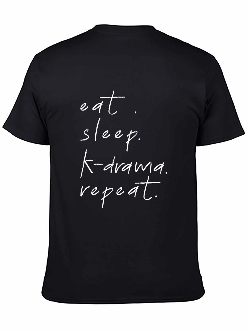 Eat Sleep K-Drama Repeat Black Graphic Tee