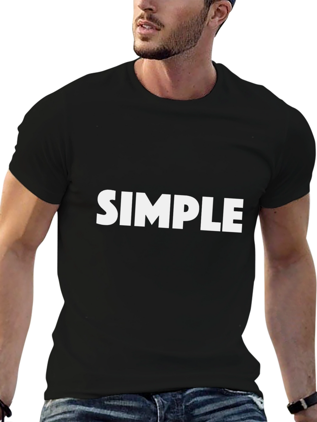 Simple Statement Tee - Classic Black Cotton T-Shirt