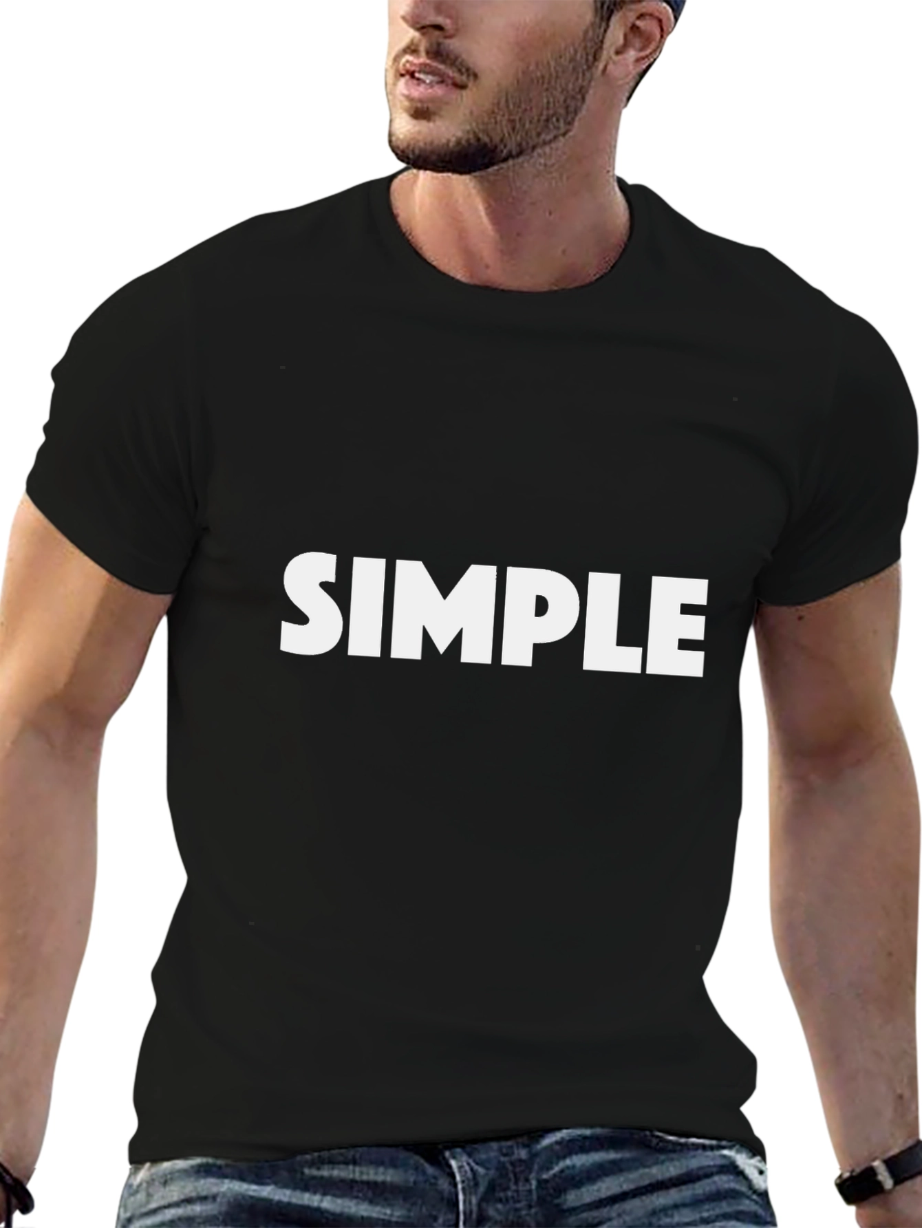 Simple Statement Tee - Classic Black Cotton T-Shirt