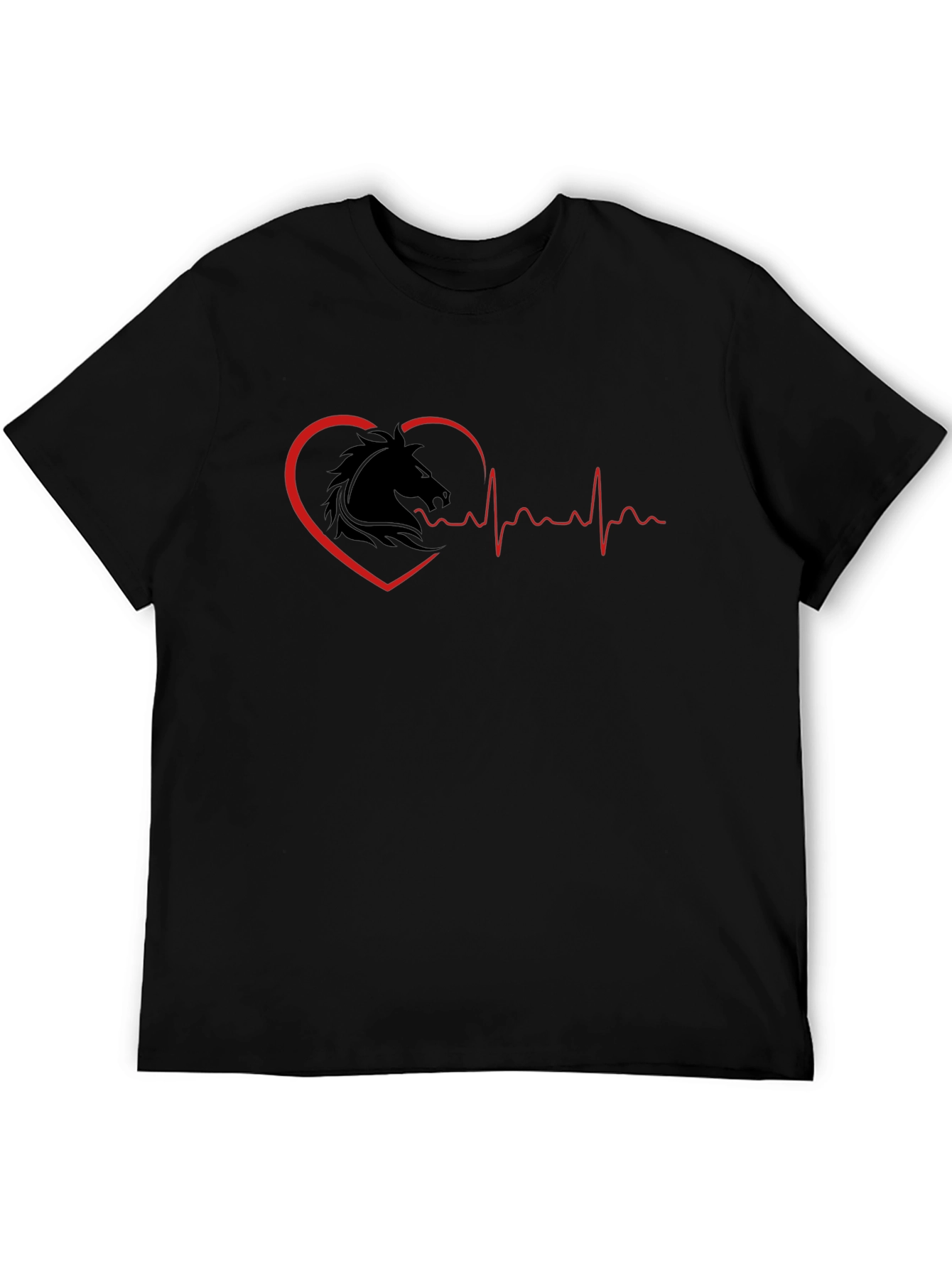 Horse Heartbeat T-Shirt - Equestrian Lover Tee