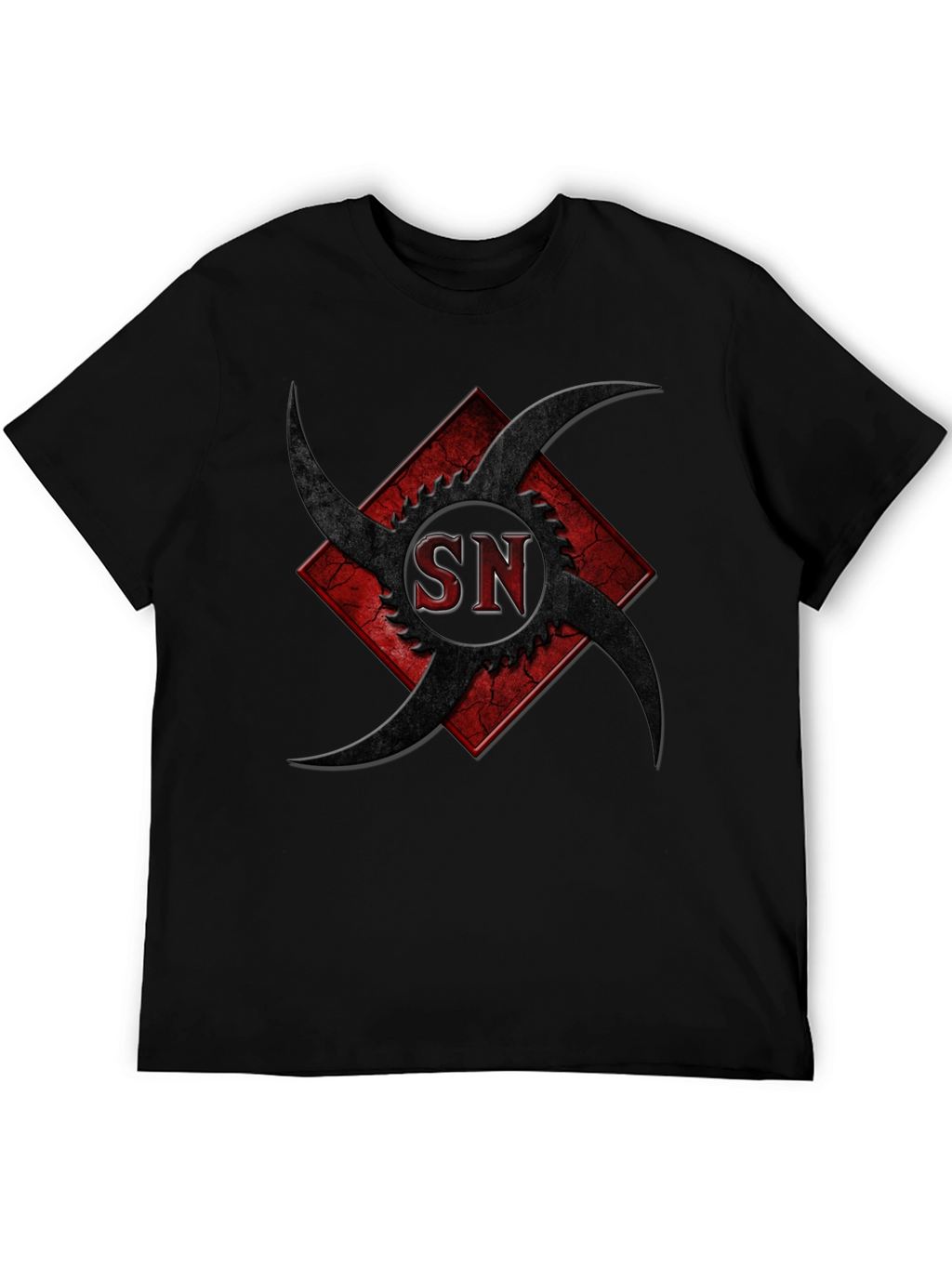 Edgy Graphic Tee - SN Design Black T-Shirt