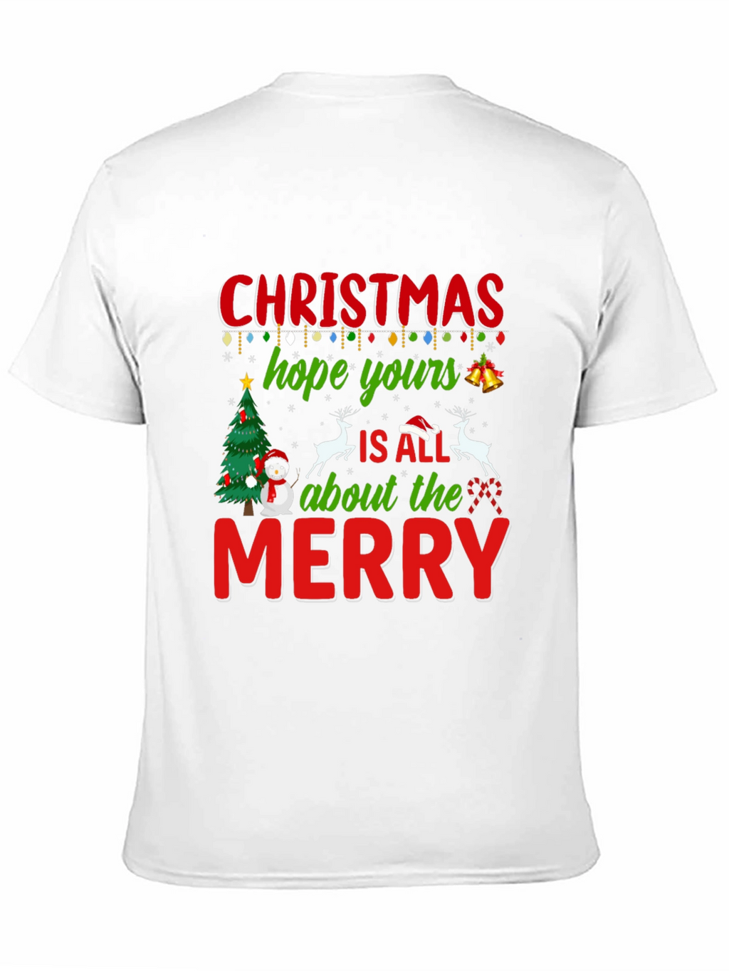 Festive Christmas Hope Yours Merry Graphic Tee