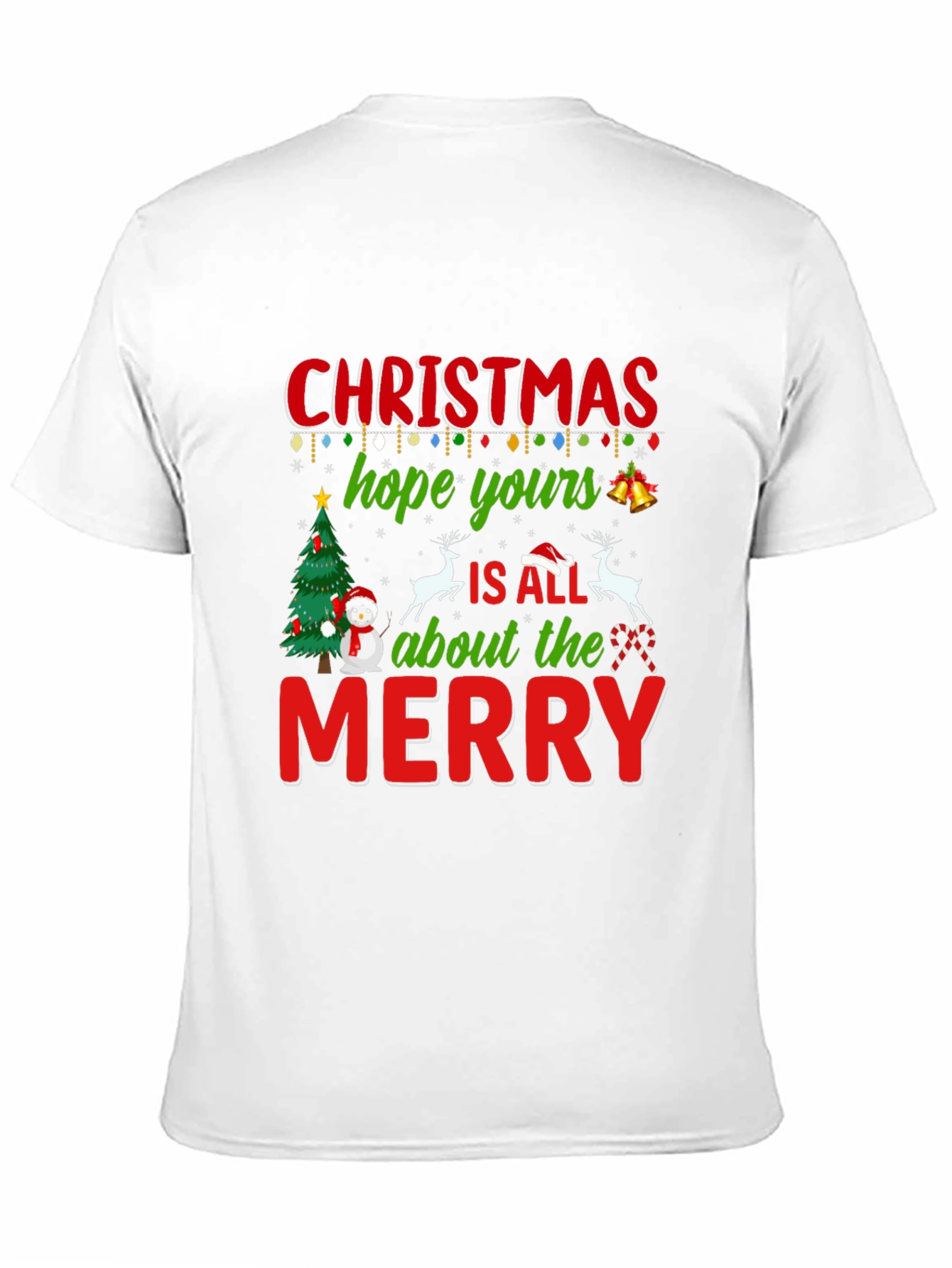 Festive Christmas Hope Yours Merry Graphic Tee