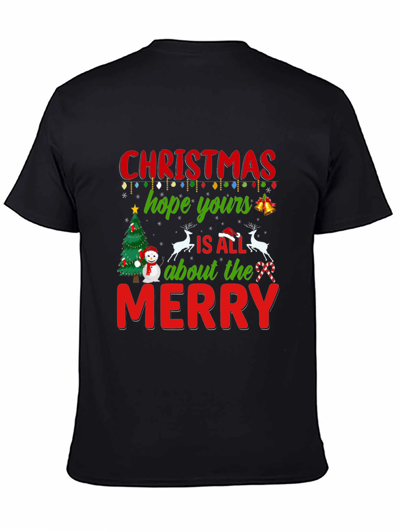 Festive Christmas Hope Yours Merry Graphic Tee