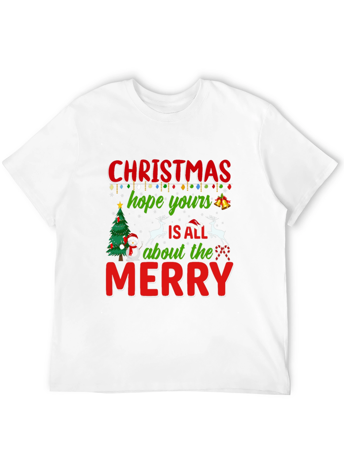 Festive Christmas Hope Yours Merry Graphic Tee