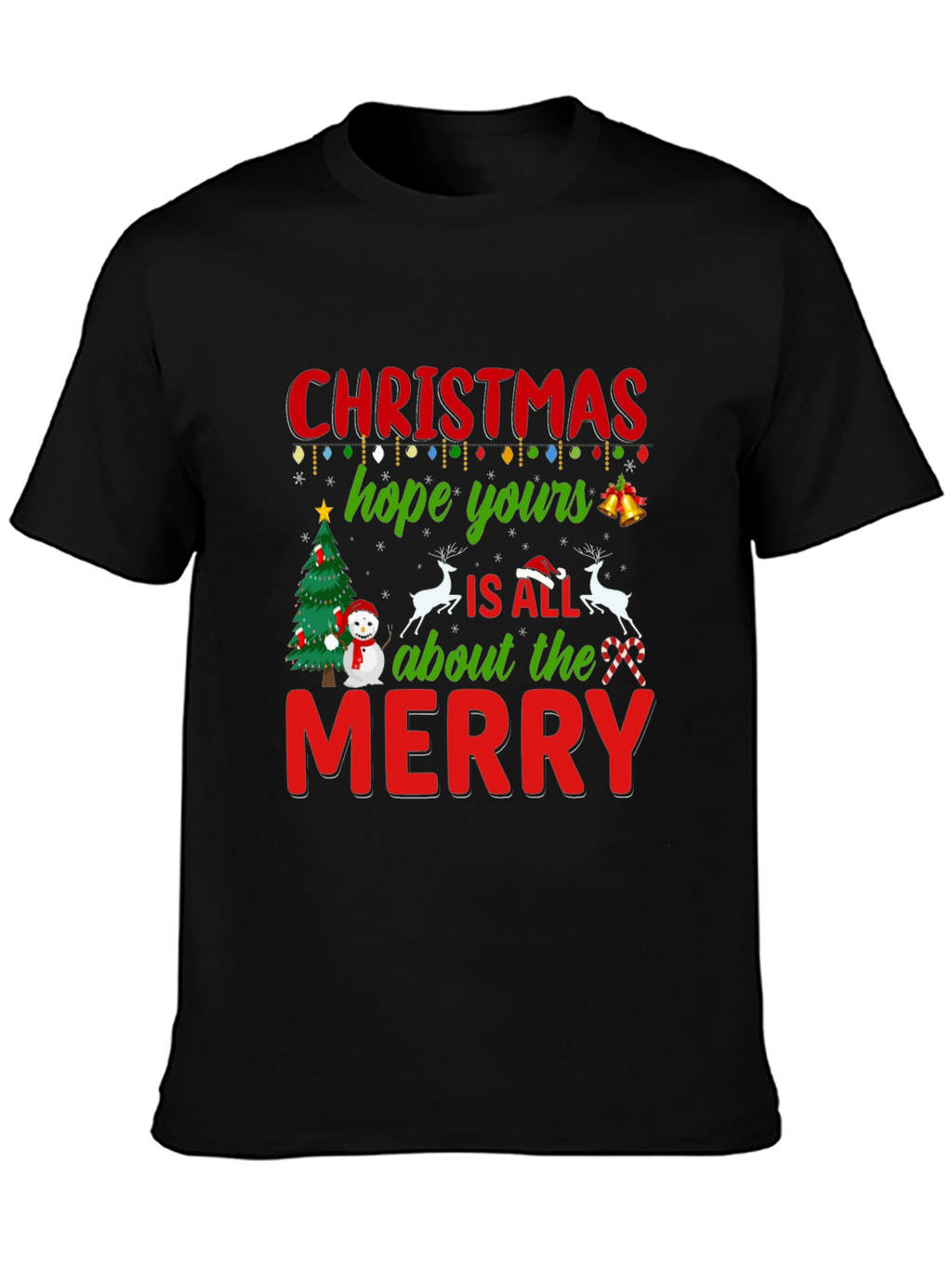 Festive Christmas Hope Yours Merry Graphic Tee