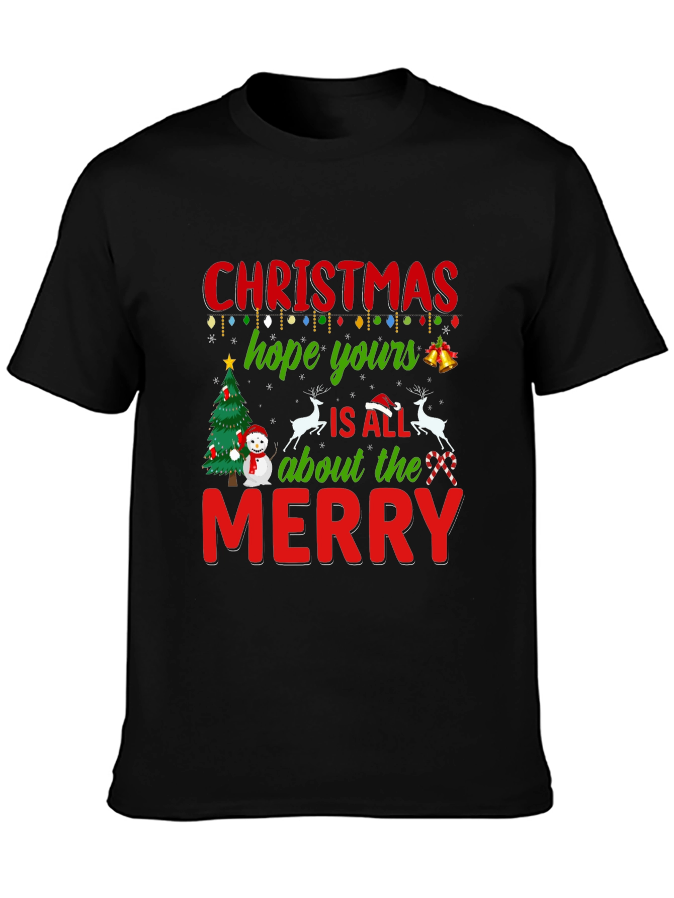 Festive Christmas Hope Yours Merry Graphic Tee