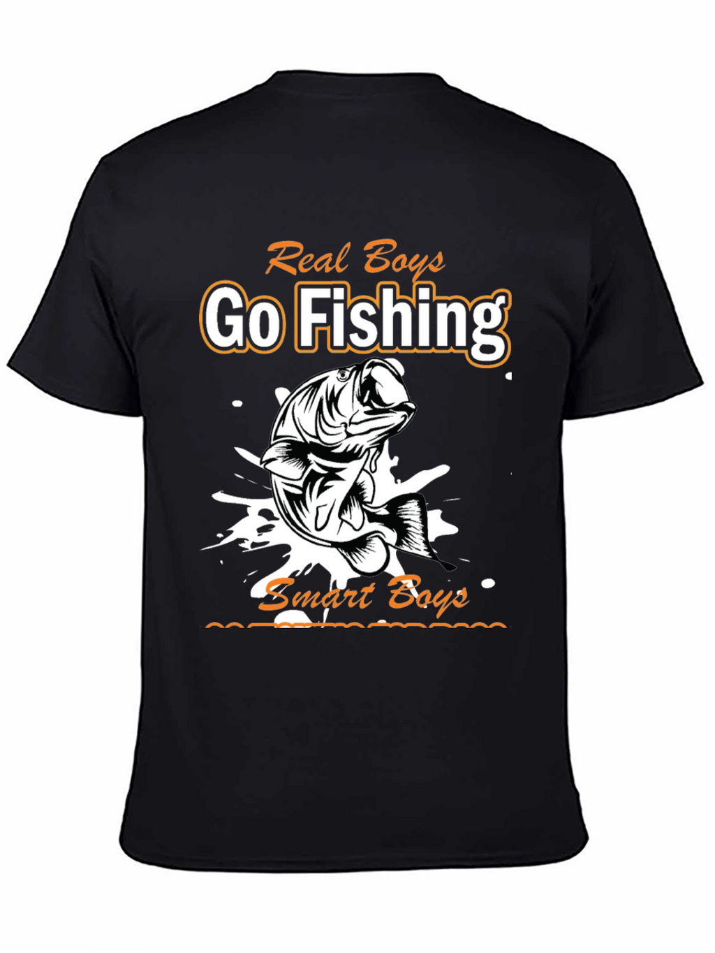 Real Boys Go Fishing Graphic T-Shirt