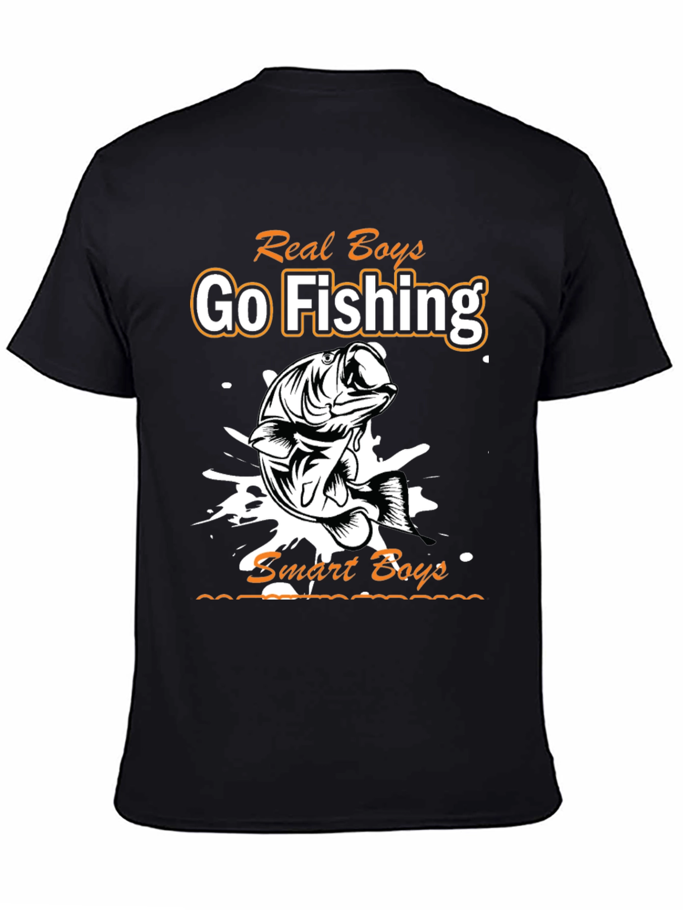 Real Boys Go Fishing Graphic T-Shirt