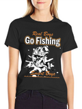Real Boys Go Fishing Graphic T-Shirt