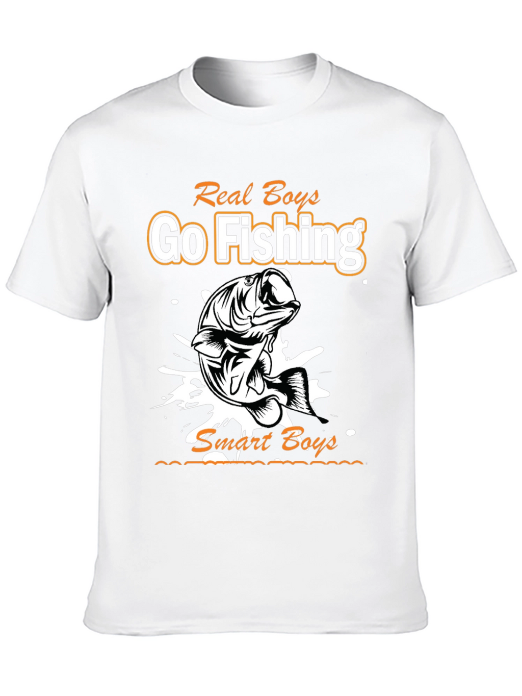Real Boys Go Fishing Graphic T-Shirt