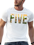 Kids Five Safari Animal Birthday T-Shirt