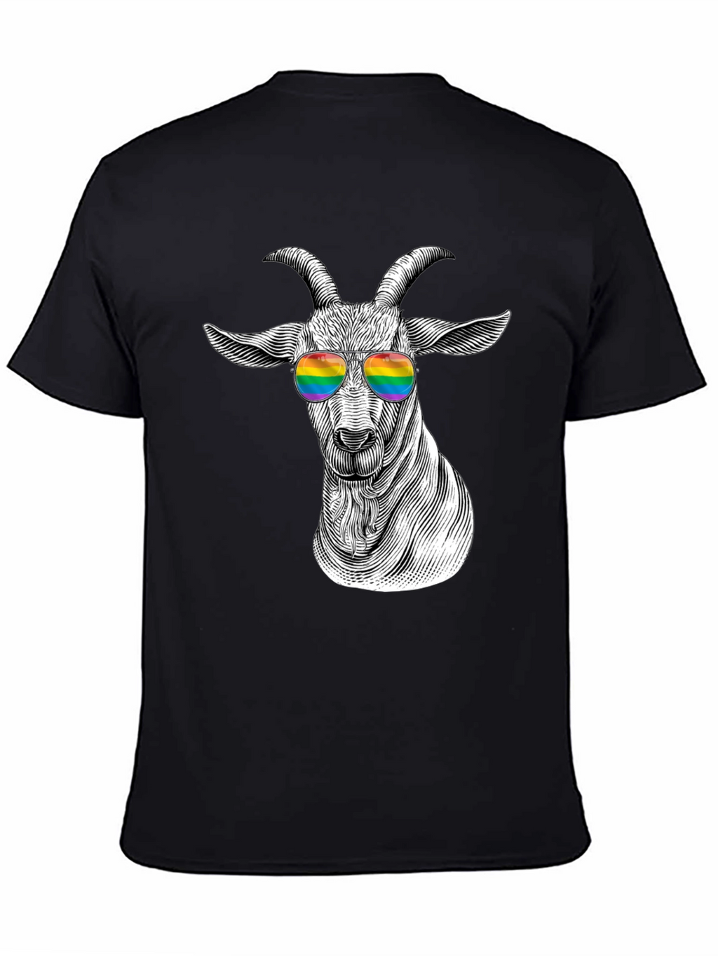 Goat Rainbow Sunglasses T-Shirt - Stylish Graphic Tee