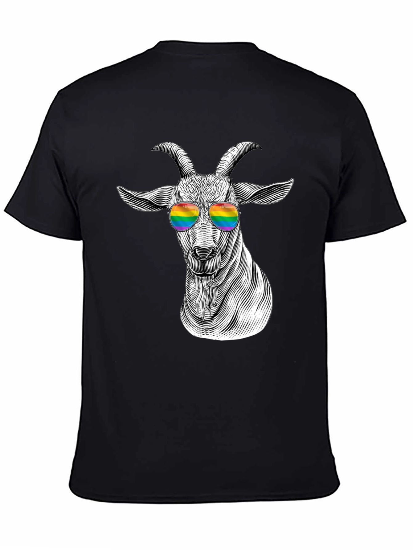 Goat Rainbow Sunglasses T-Shirt - Stylish Graphic Tee
