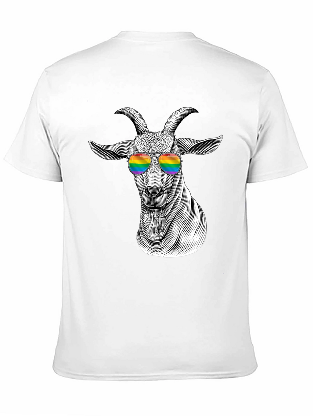 Goat Rainbow Sunglasses T-Shirt - Stylish Graphic Tee