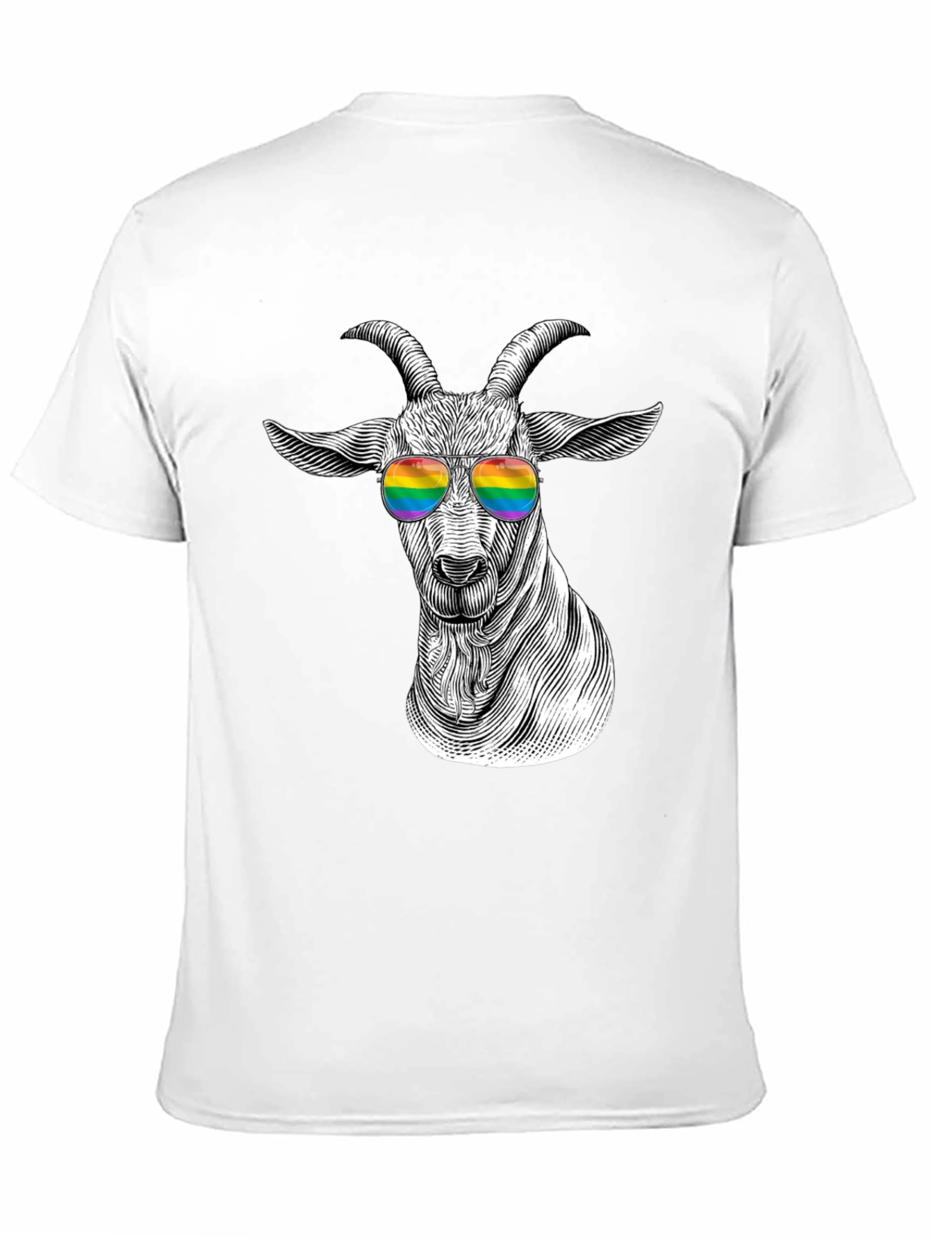 Goat Rainbow Sunglasses T-Shirt - Stylish Graphic Tee
