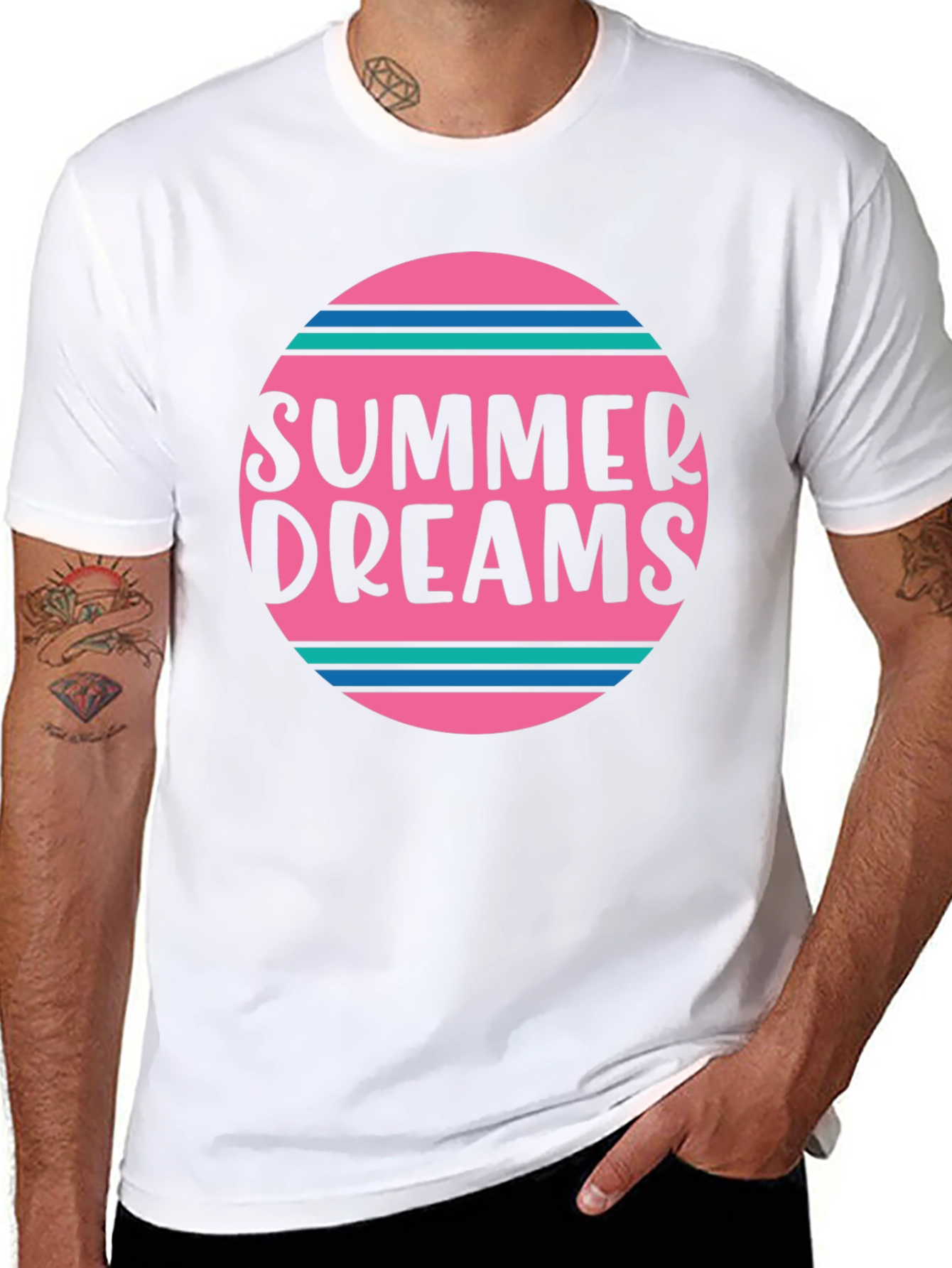 Summer Dreams Graphic T-Shirt - Stylish Mens Tee