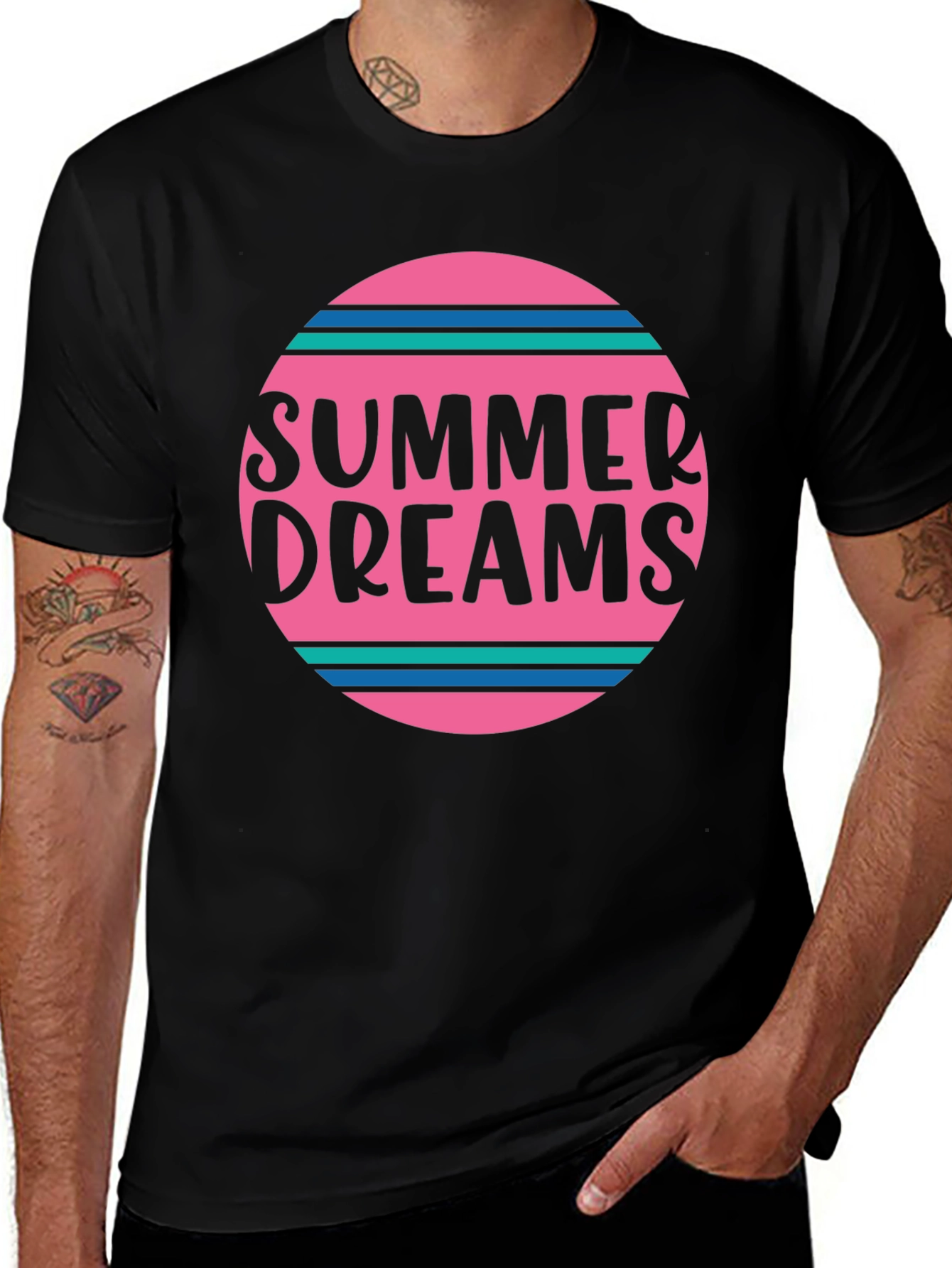Summer Dreams Graphic T-Shirt - Stylish Mens Tee