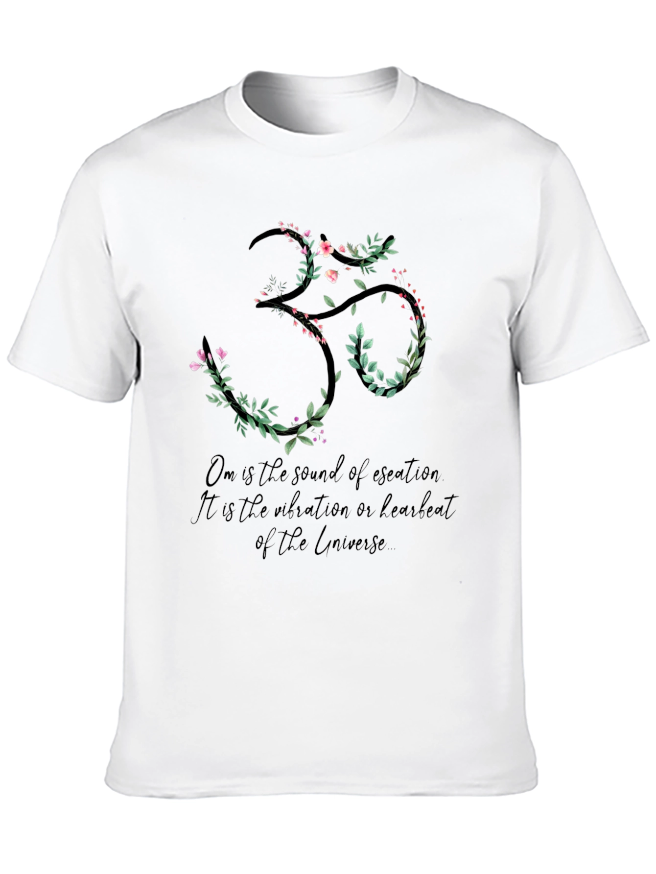 Floral Om Symbol T-Shirt