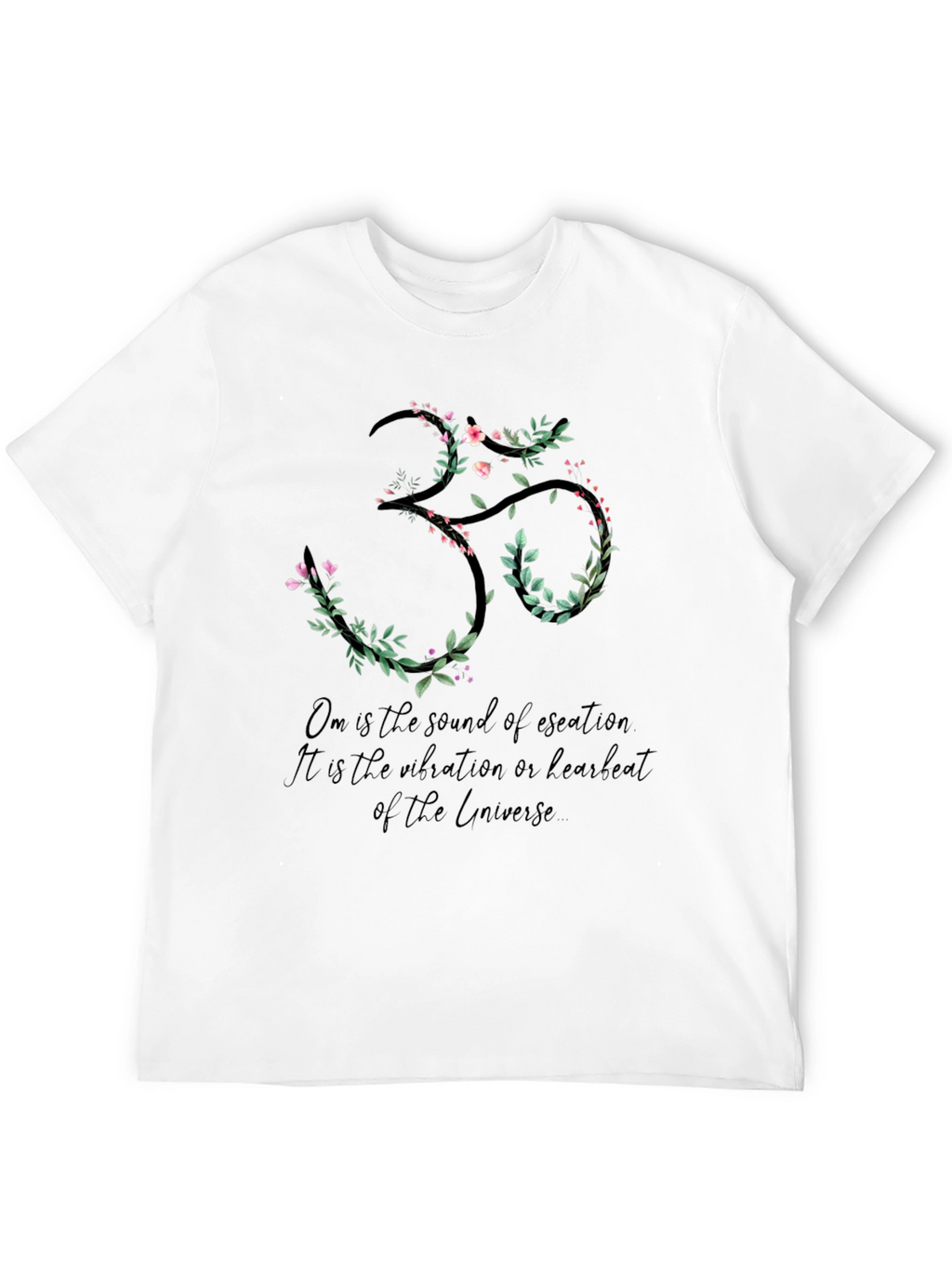 Floral Om Symbol T-Shirt