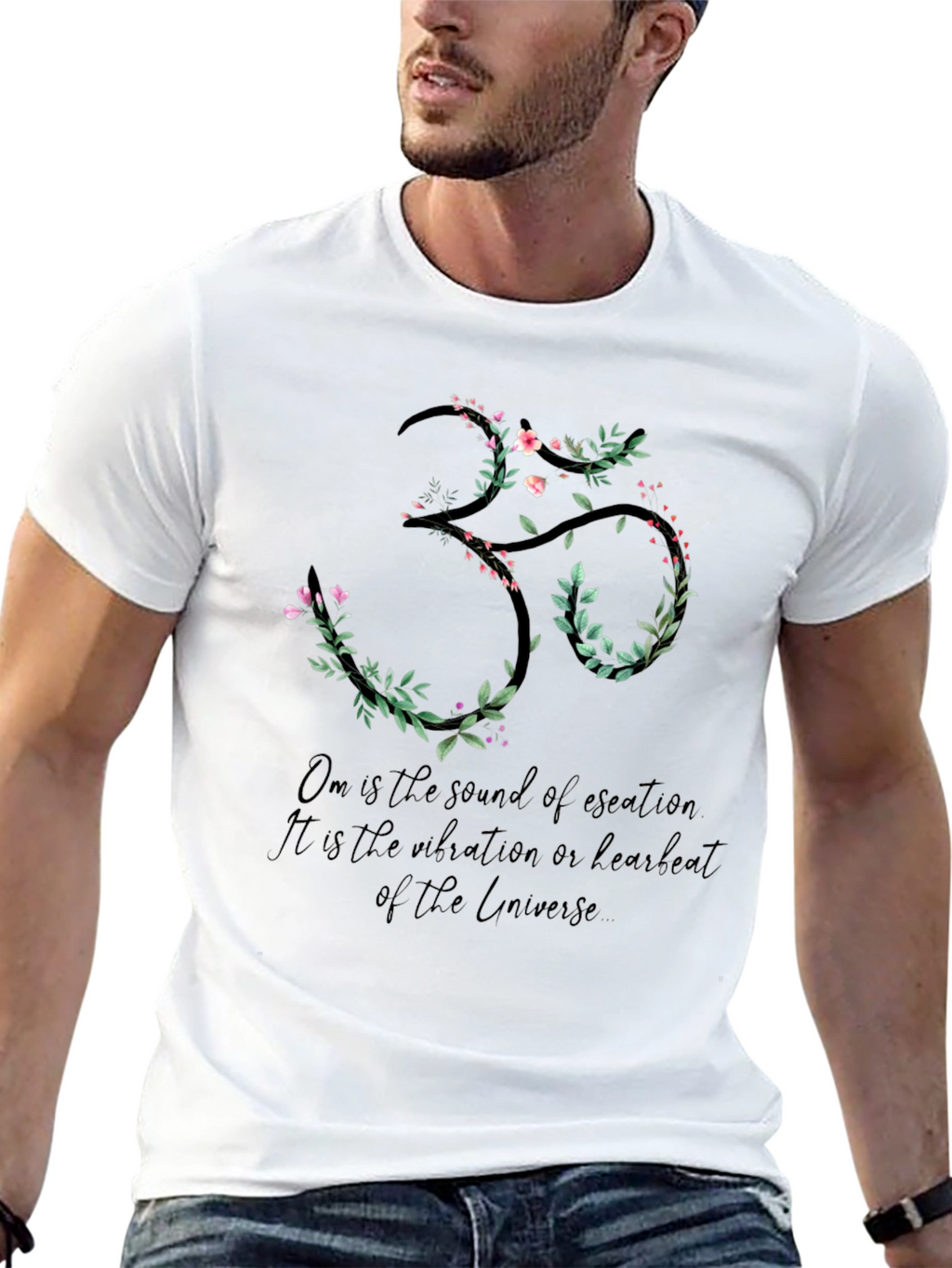 Floral Om Symbol T-Shirt
