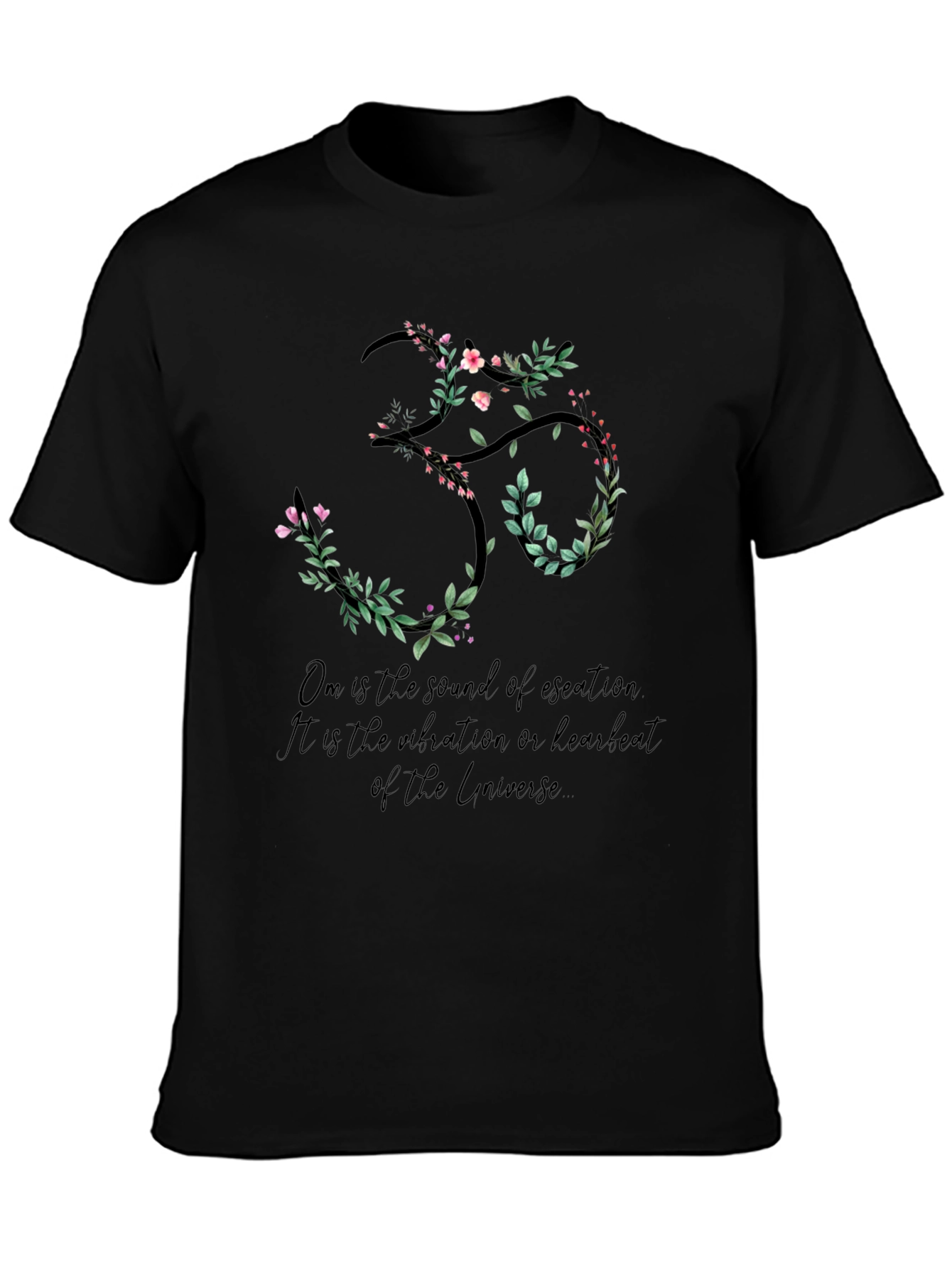 Floral Om Symbol T-Shirt