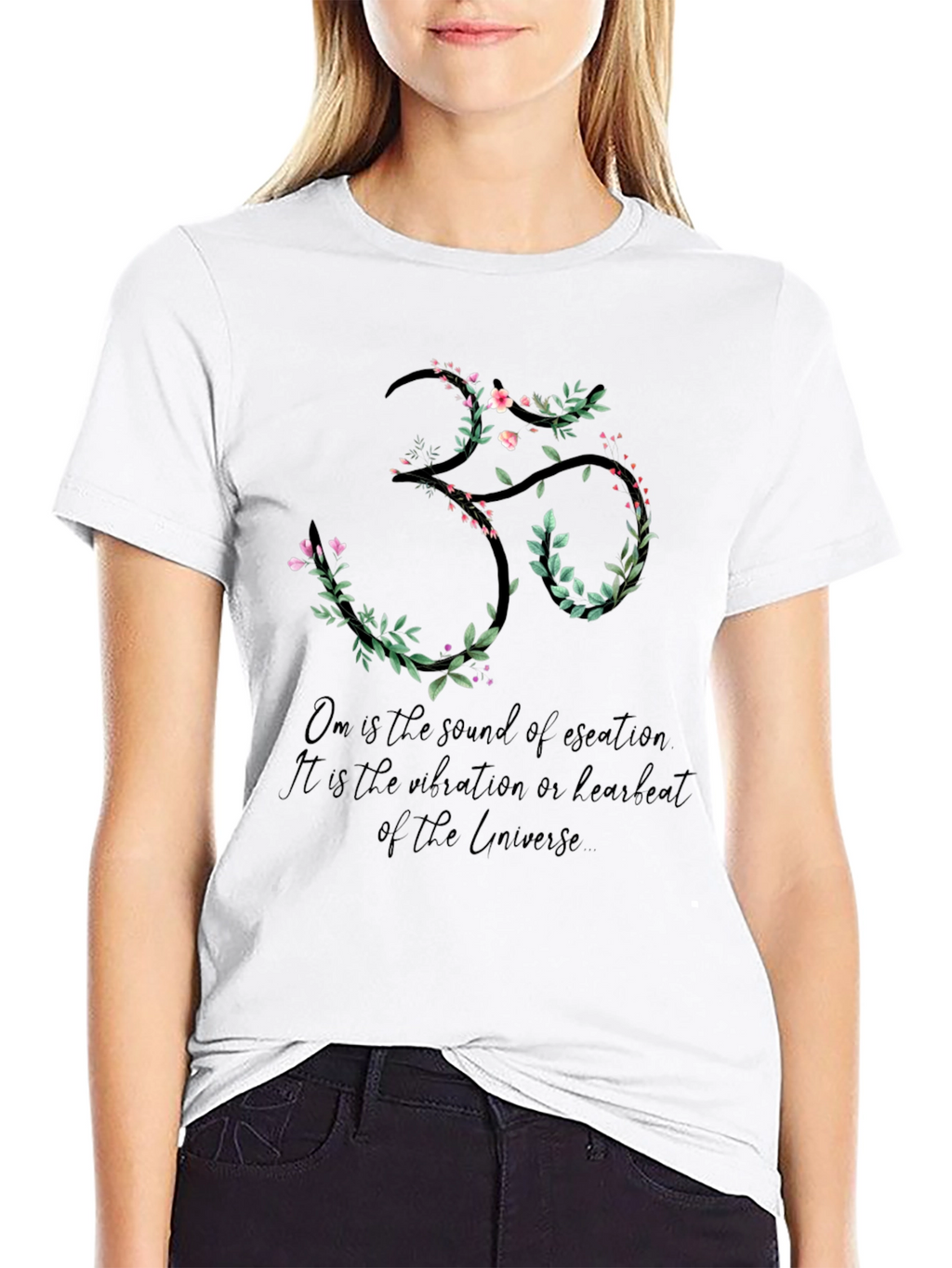 Floral Om Symbol T-Shirt