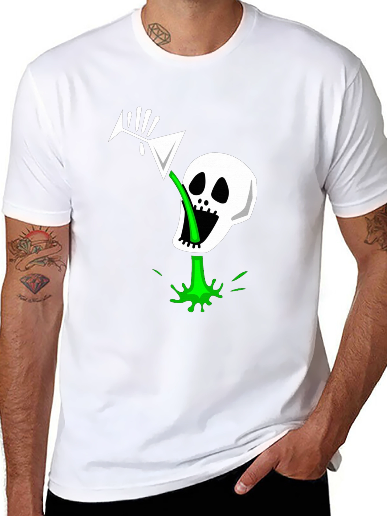 Skull Martini Graphic Tee