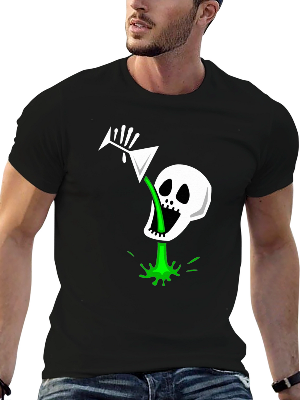 Skull Martini Graphic Tee