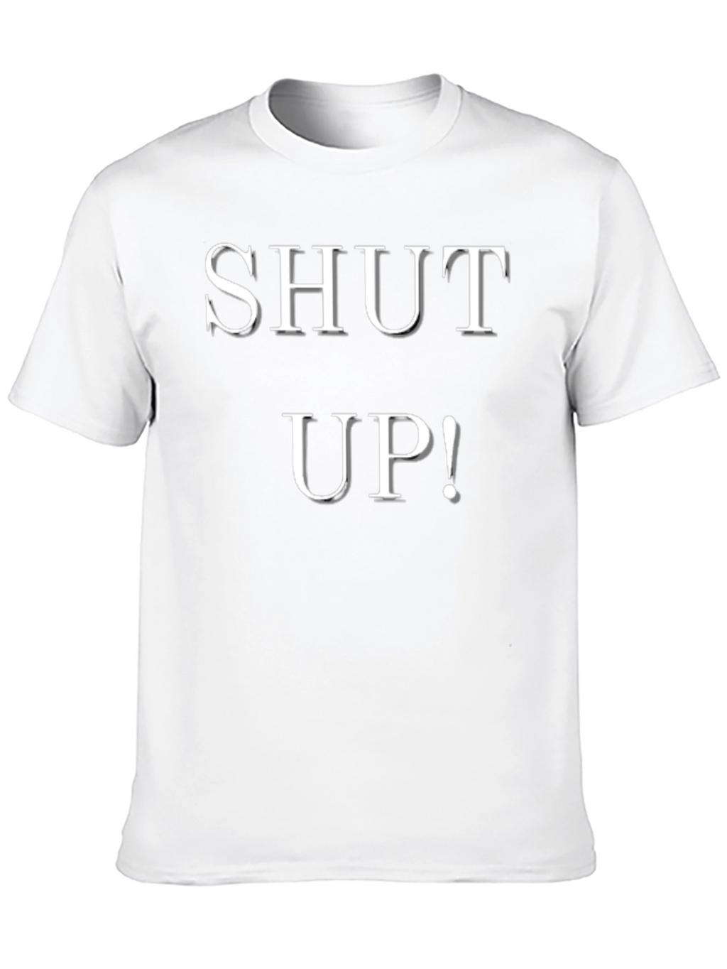 Shut Up! Graphic Print Black T-Shirt