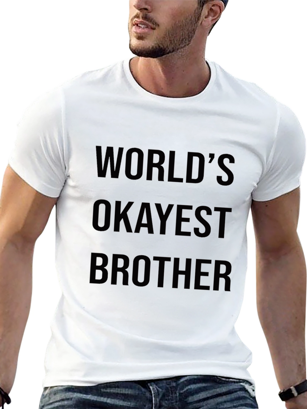 Worlds Okayest Brother T-Shirt - Funny Novelty Tee