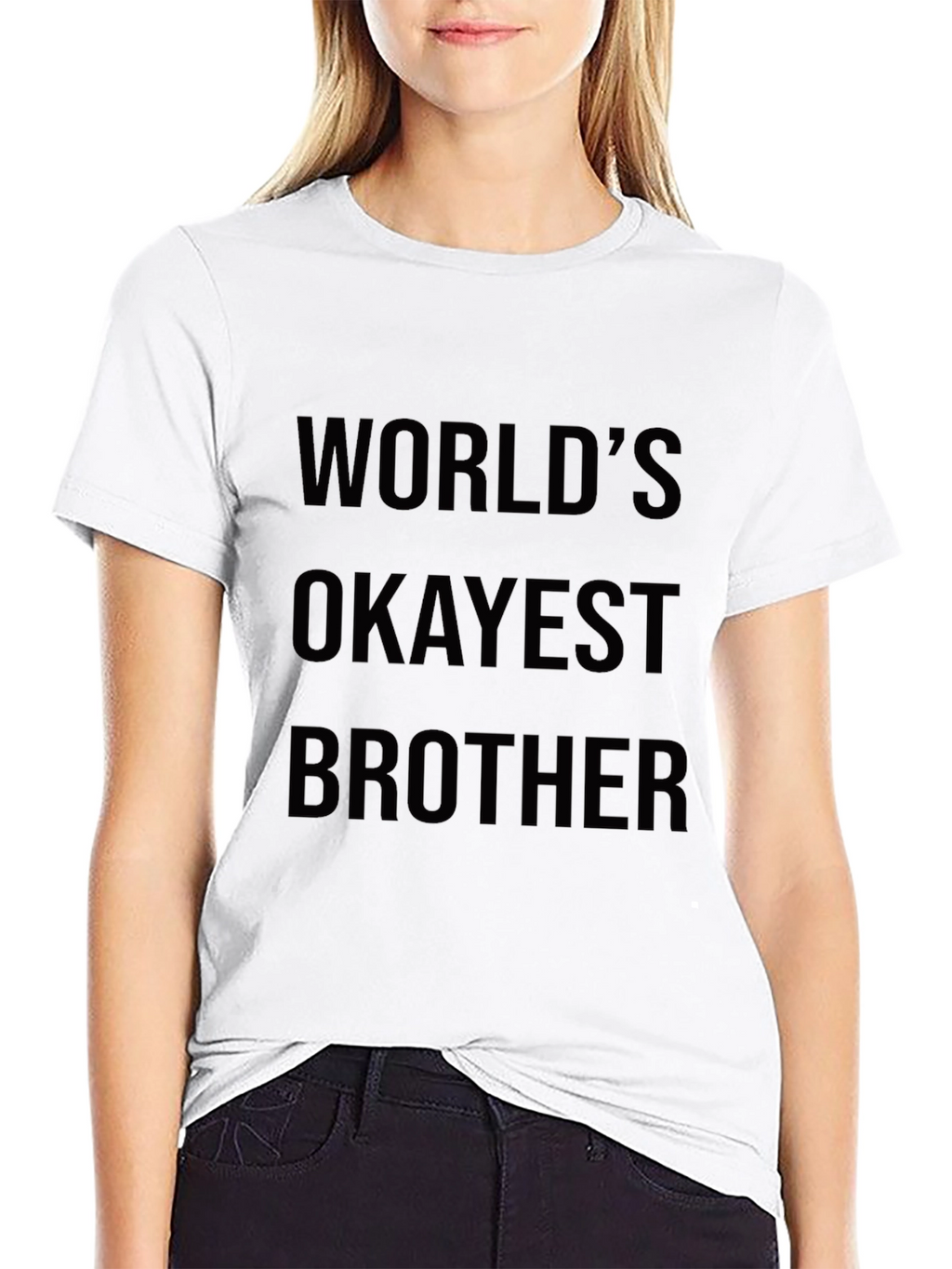 Worlds Okayest Brother T-Shirt - Funny Novelty Tee