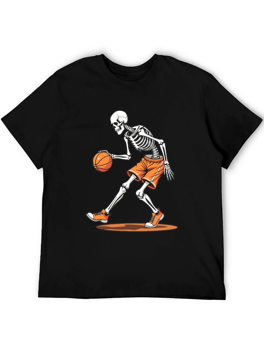 Skeleton Basketball T-Shirt - Black Graphic Tee