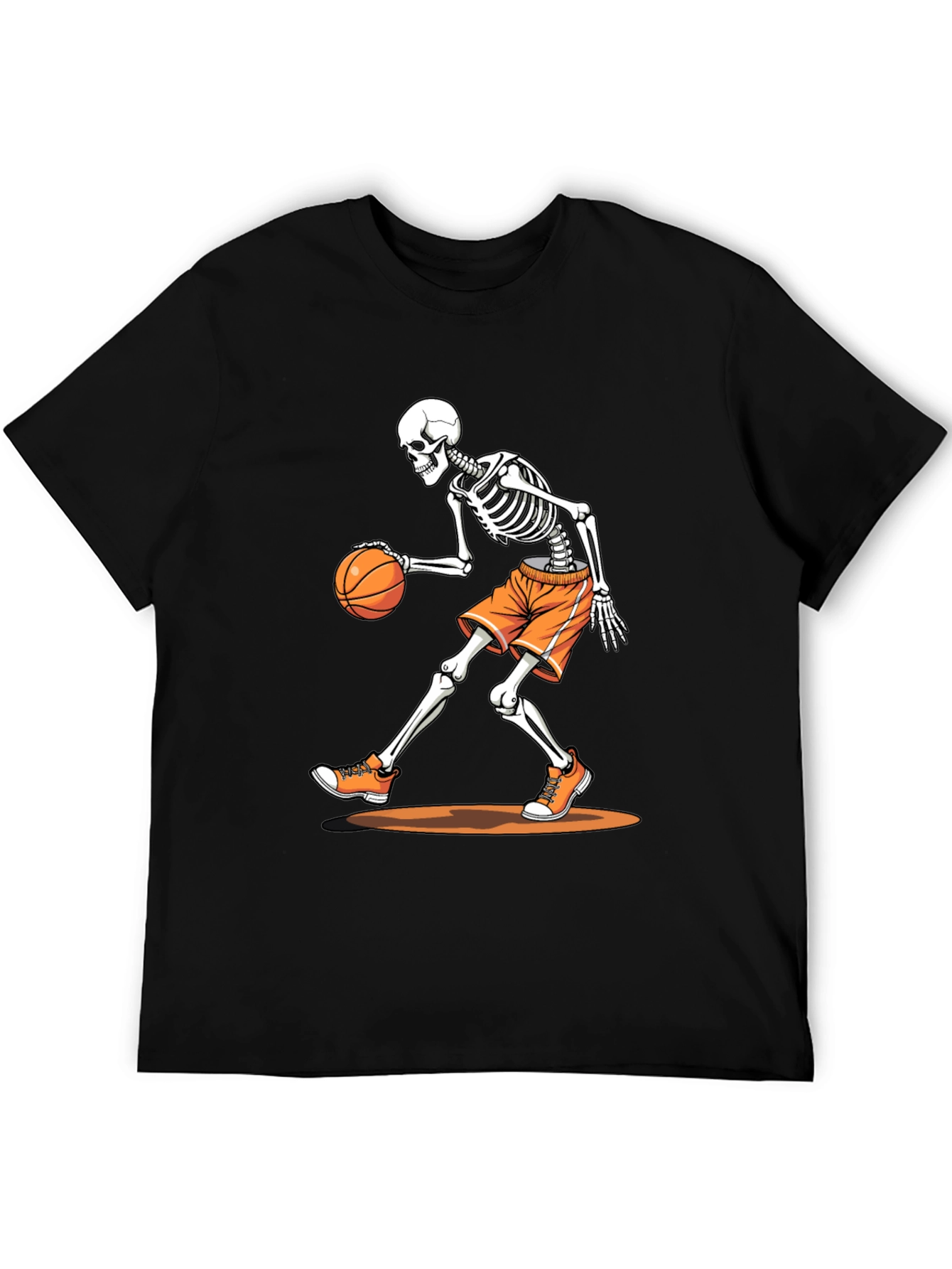 Skeleton Basketball T-Shirt - Black Graphic Tee