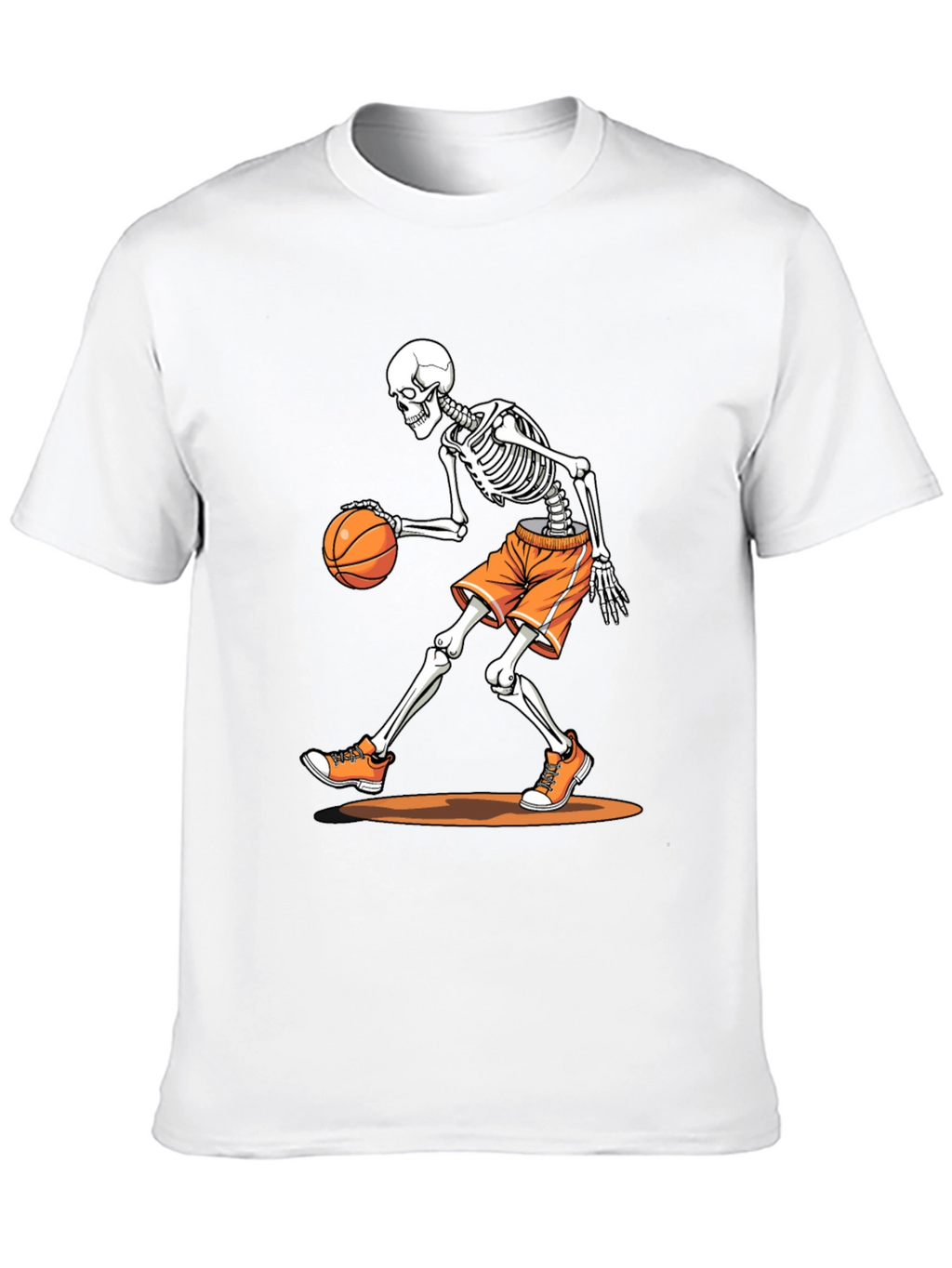 Skeleton Basketball T-Shirt - Black Graphic Tee
