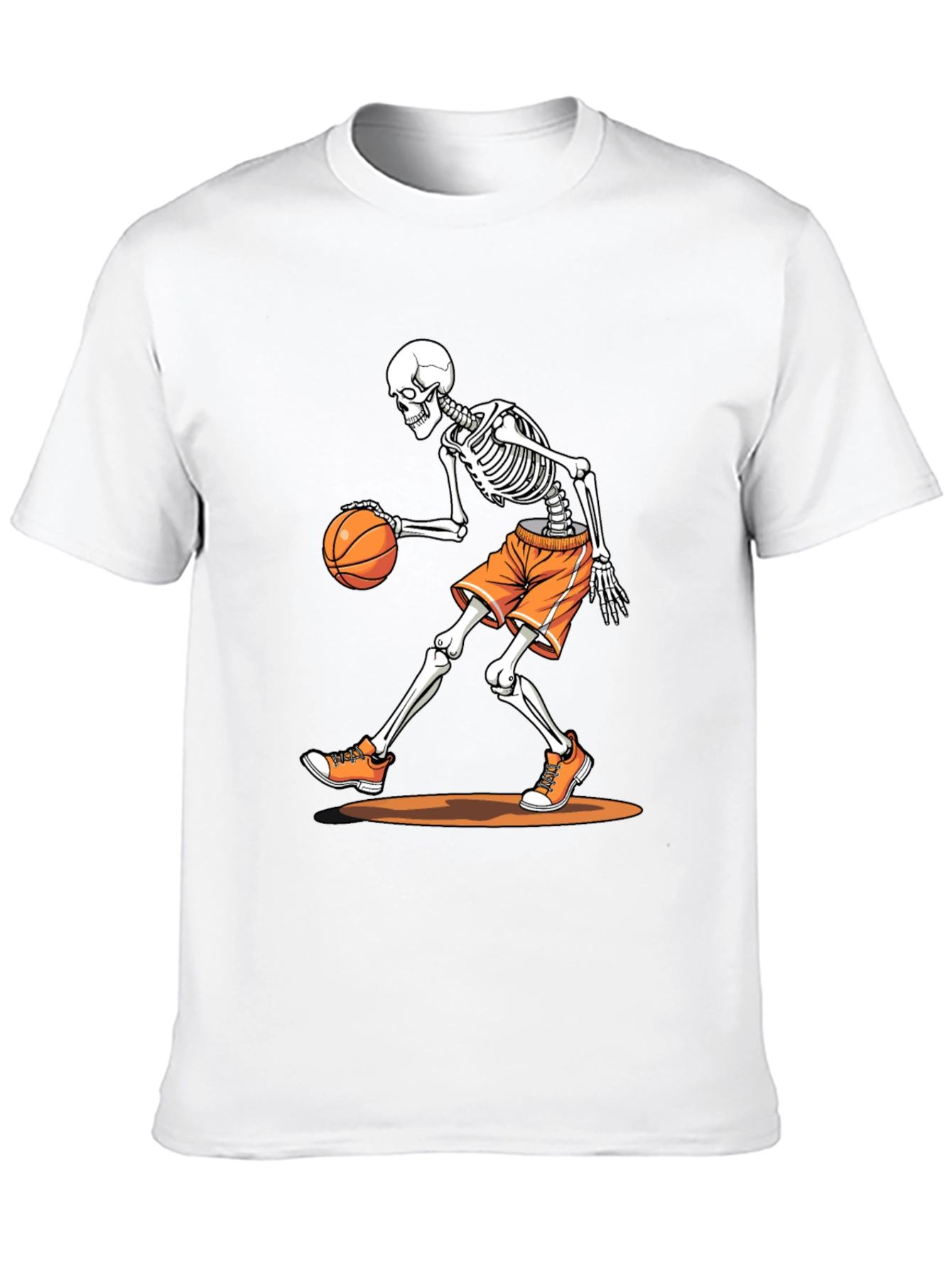 Skeleton Basketball T-Shirt - Black Graphic Tee
