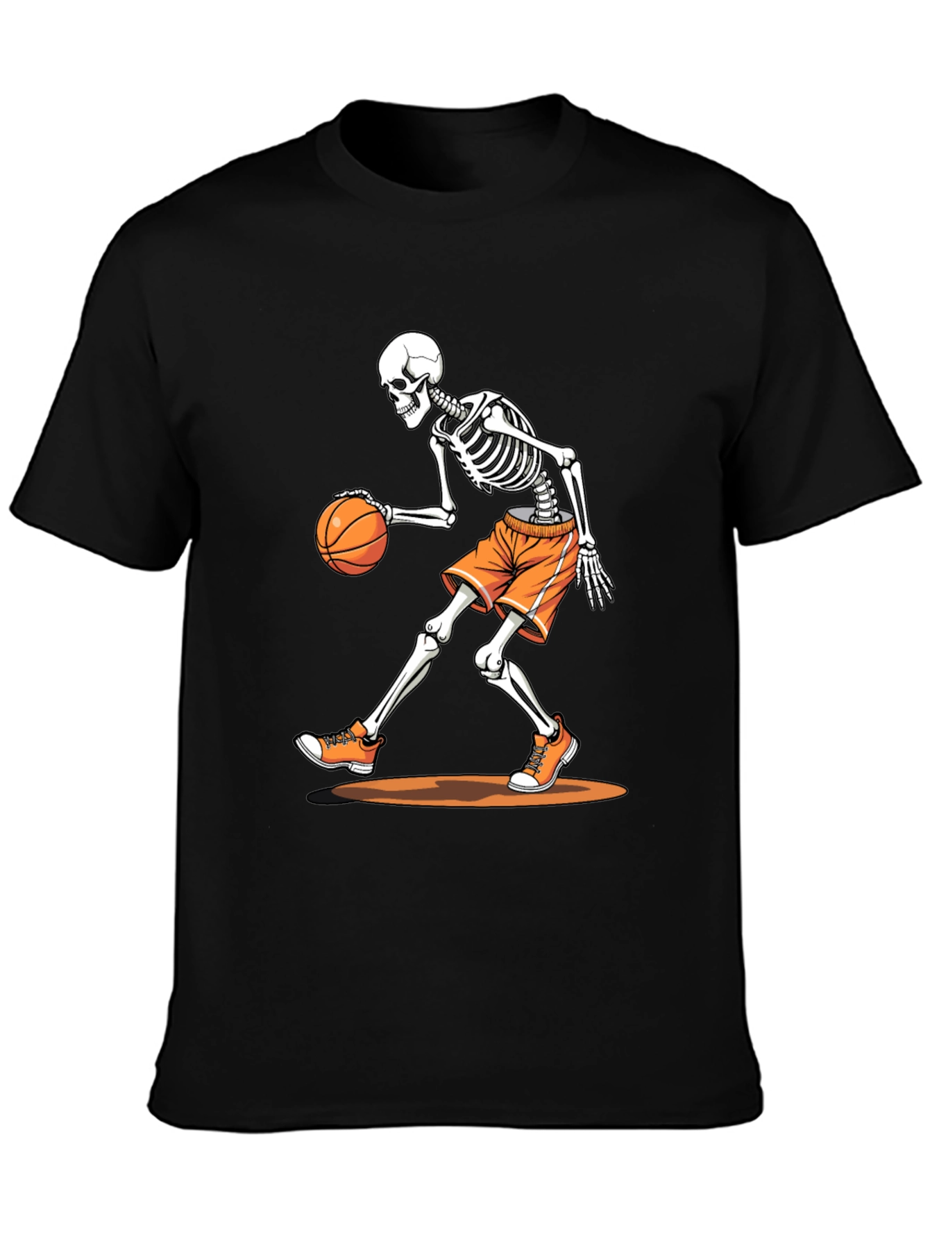 Skeleton Basketball T-Shirt - Black Graphic Tee