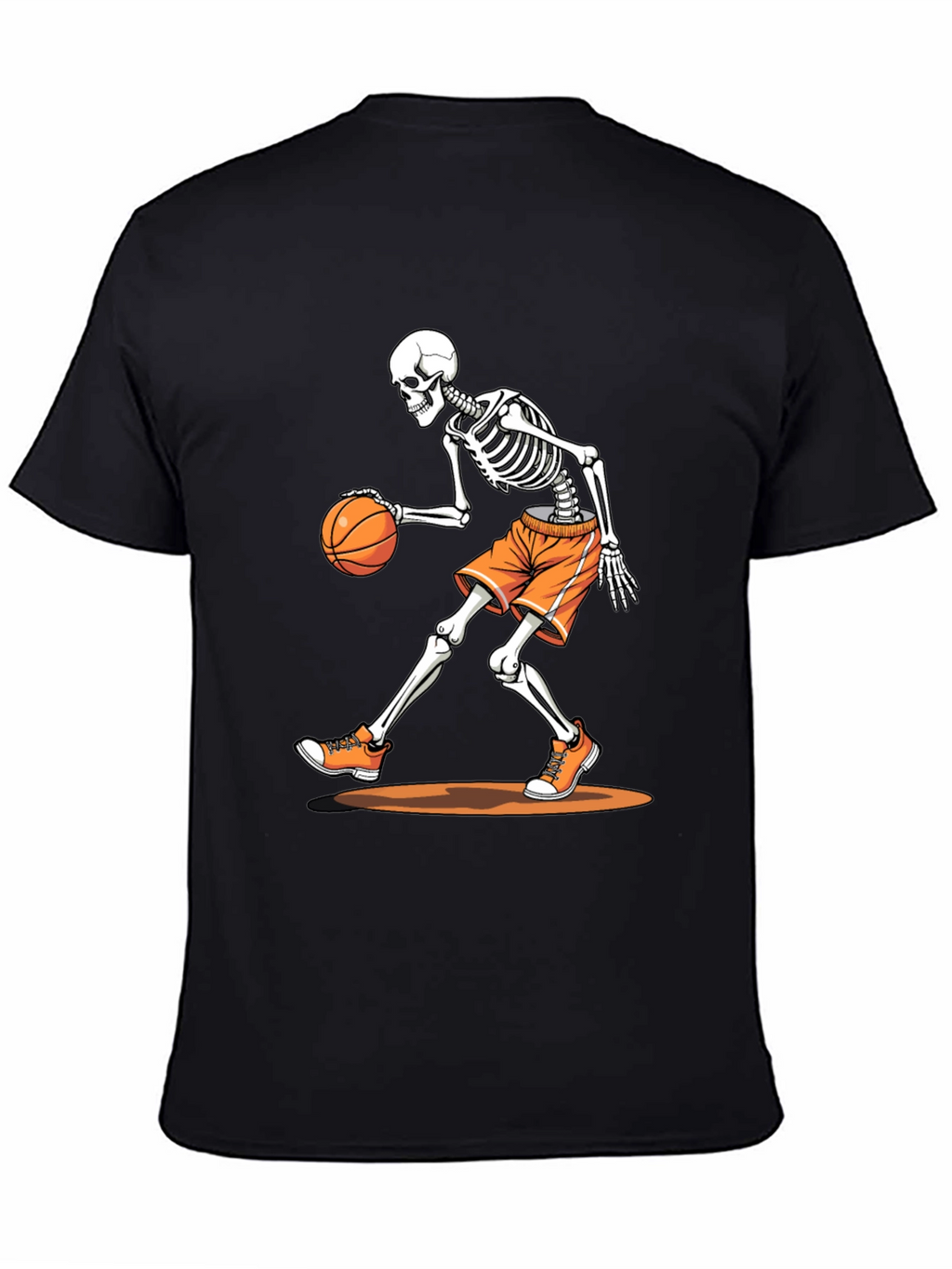Skeleton Basketball T-Shirt - Black Graphic Tee