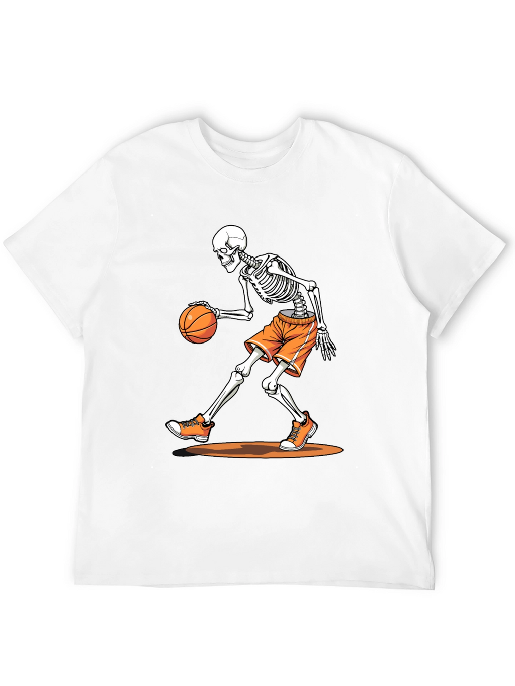 Skeleton Basketball T-Shirt - Black Graphic Tee