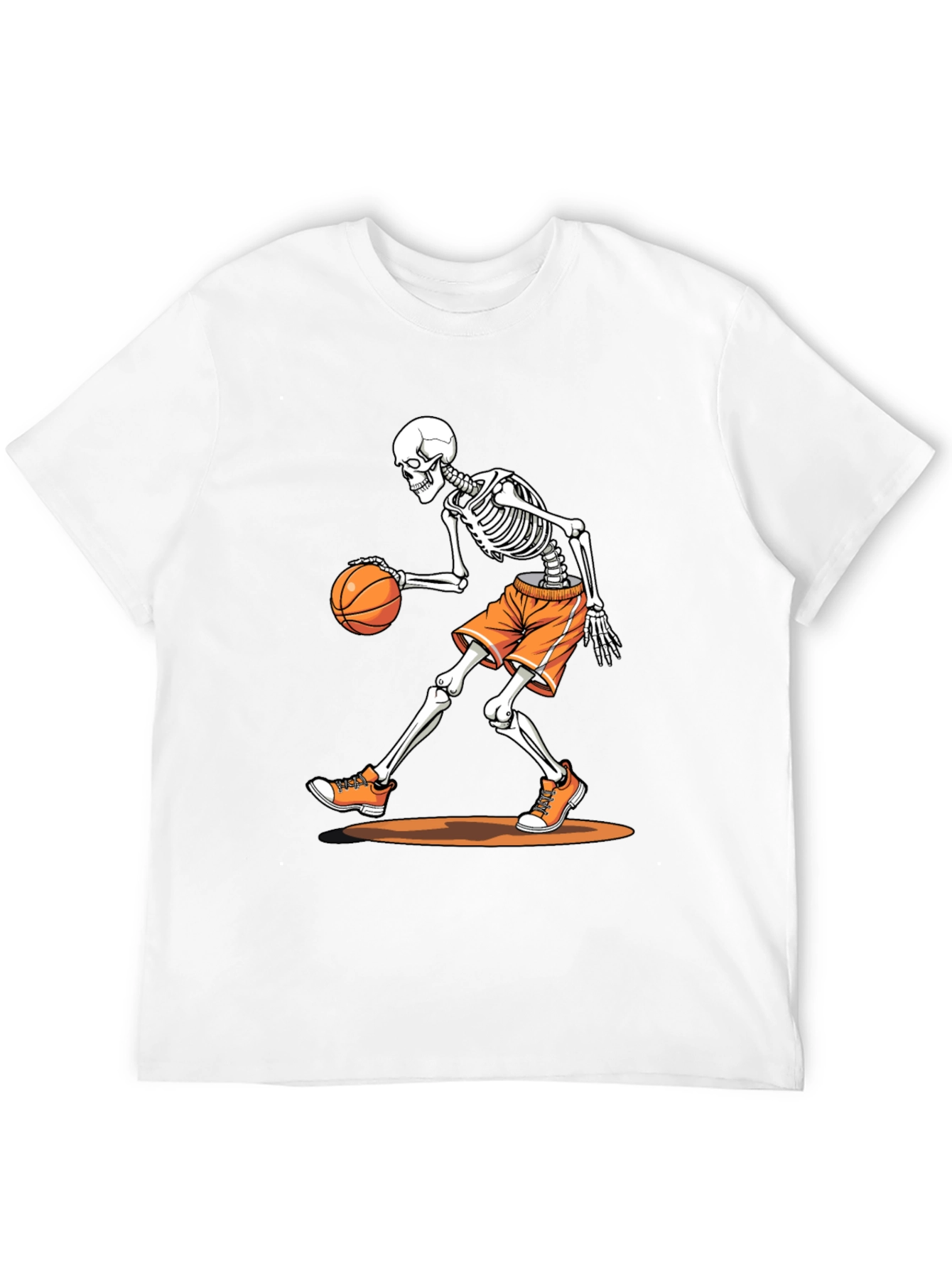 Skeleton Basketball T-Shirt - Black Graphic Tee