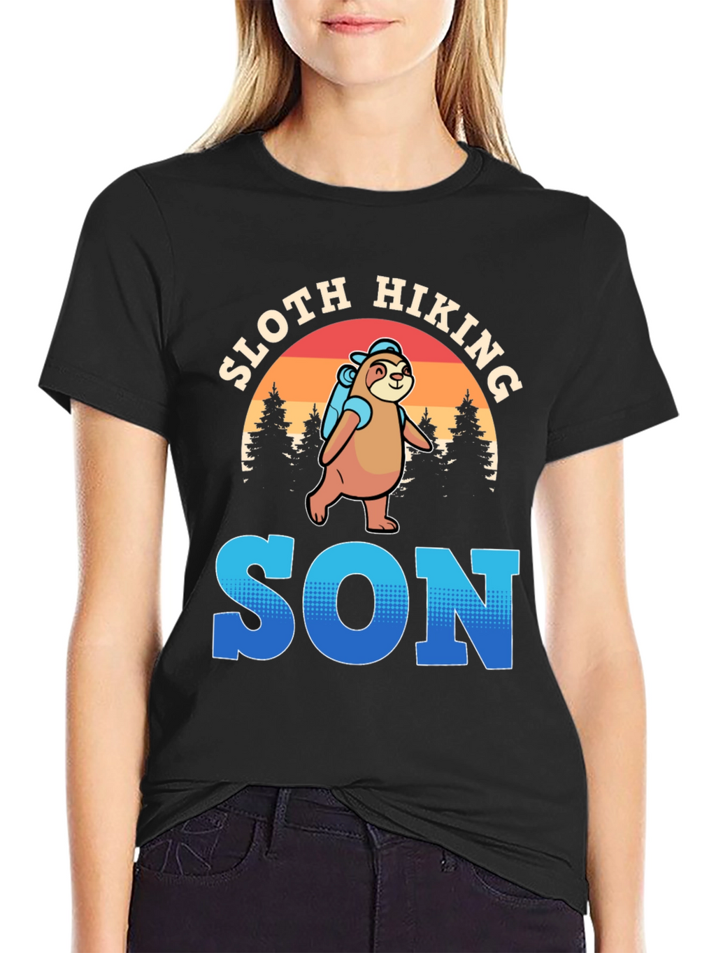 Sloth Hiking Son T-Shirt