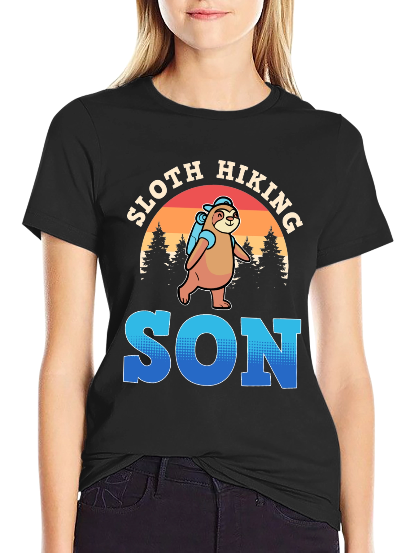 Sloth Hiking Son T-Shirt