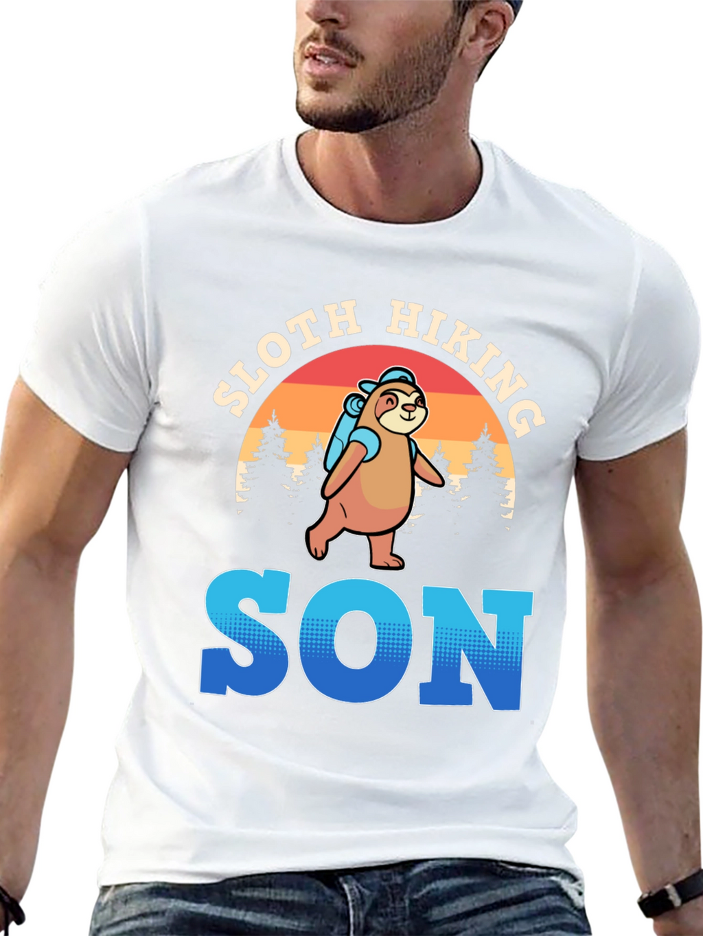 Sloth Hiking Son T-Shirt