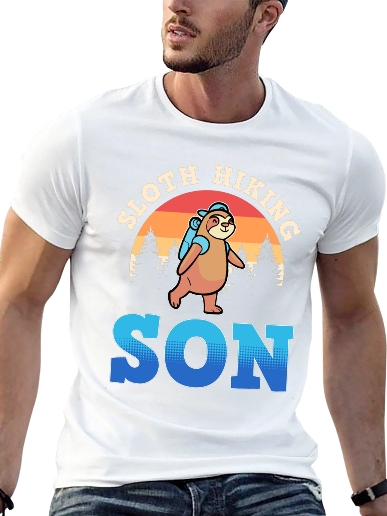 Sloth Hiking Son T-Shirt