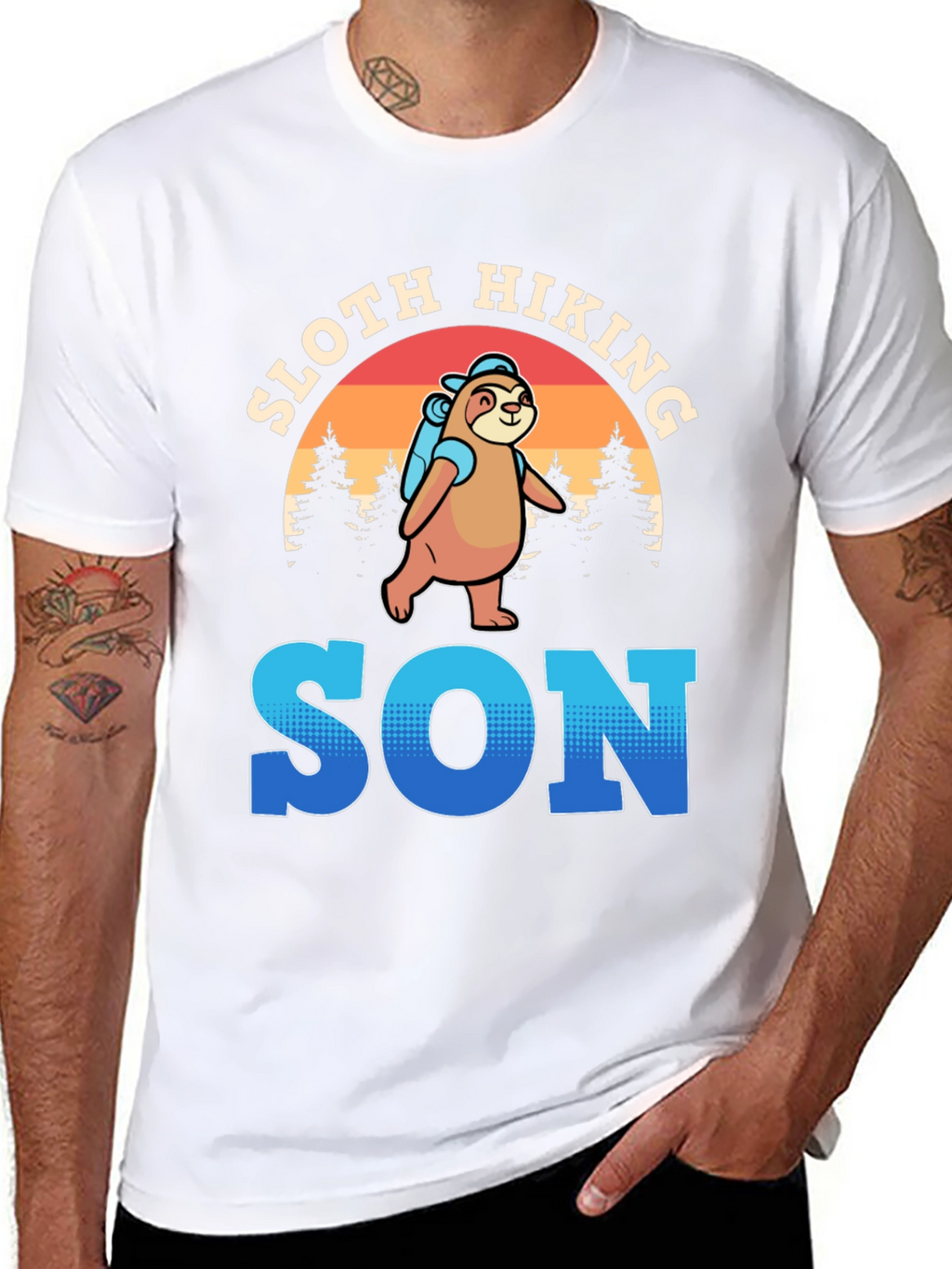 Sloth Hiking Son T-Shirt