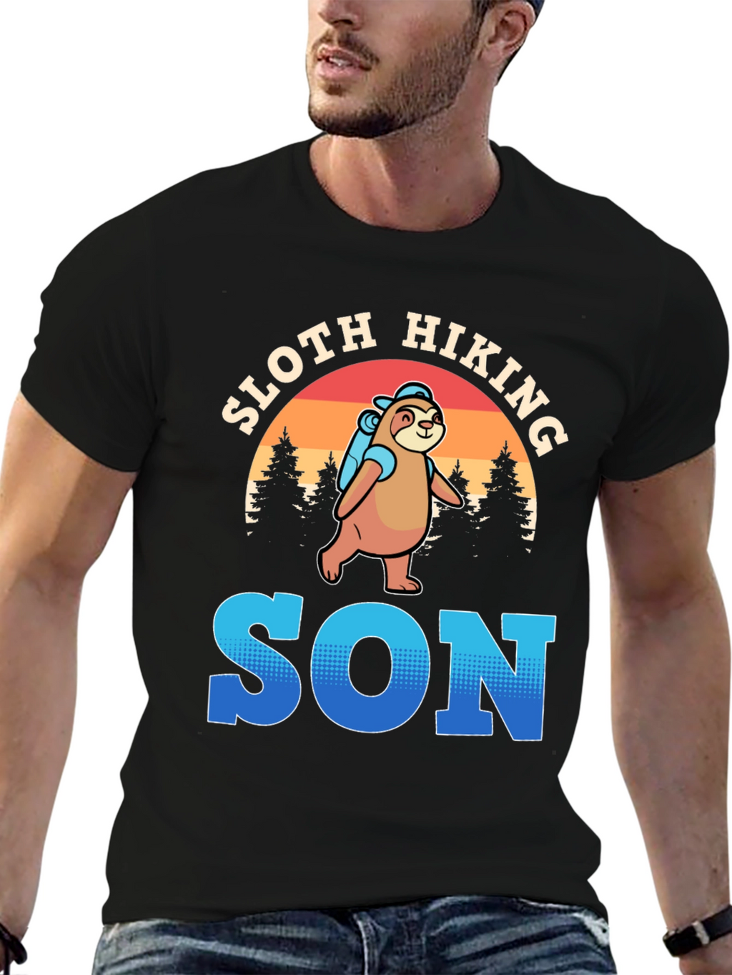 Sloth Hiking Son T-Shirt
