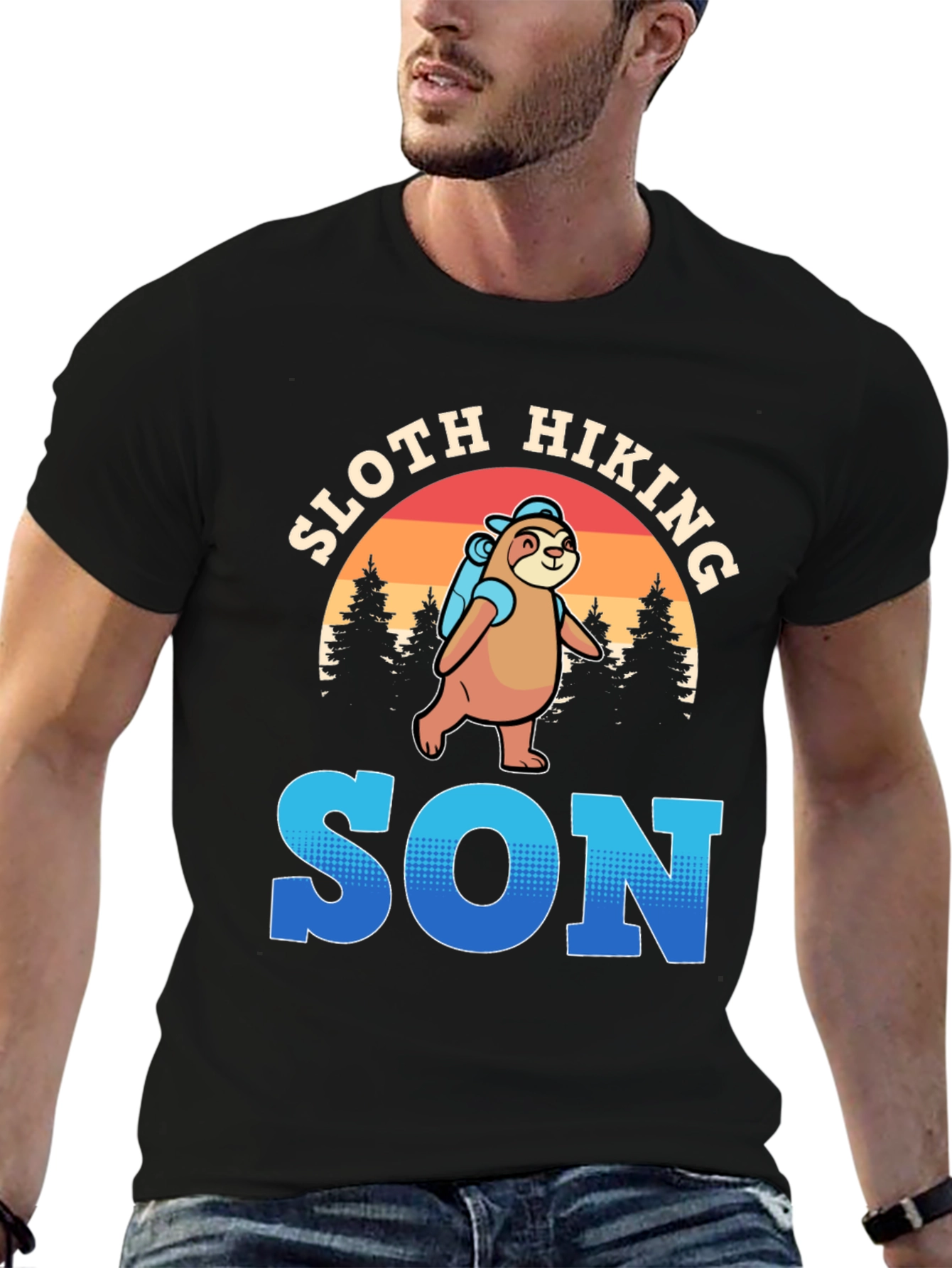 Sloth Hiking Son T-Shirt