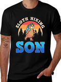 Sloth Hiking Son T-Shirt